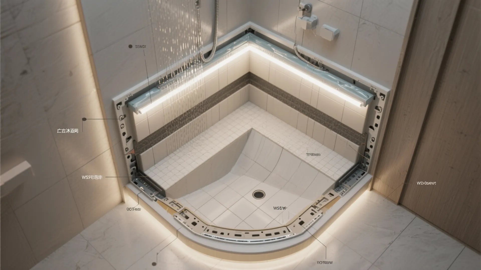 Wide Niche with Integrated LED