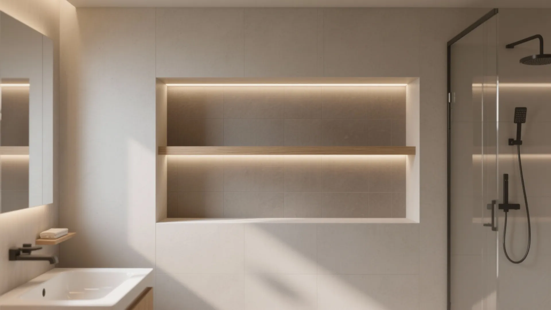 Bonus: Oversized Niche as Feature Wall (When You Have the Width)