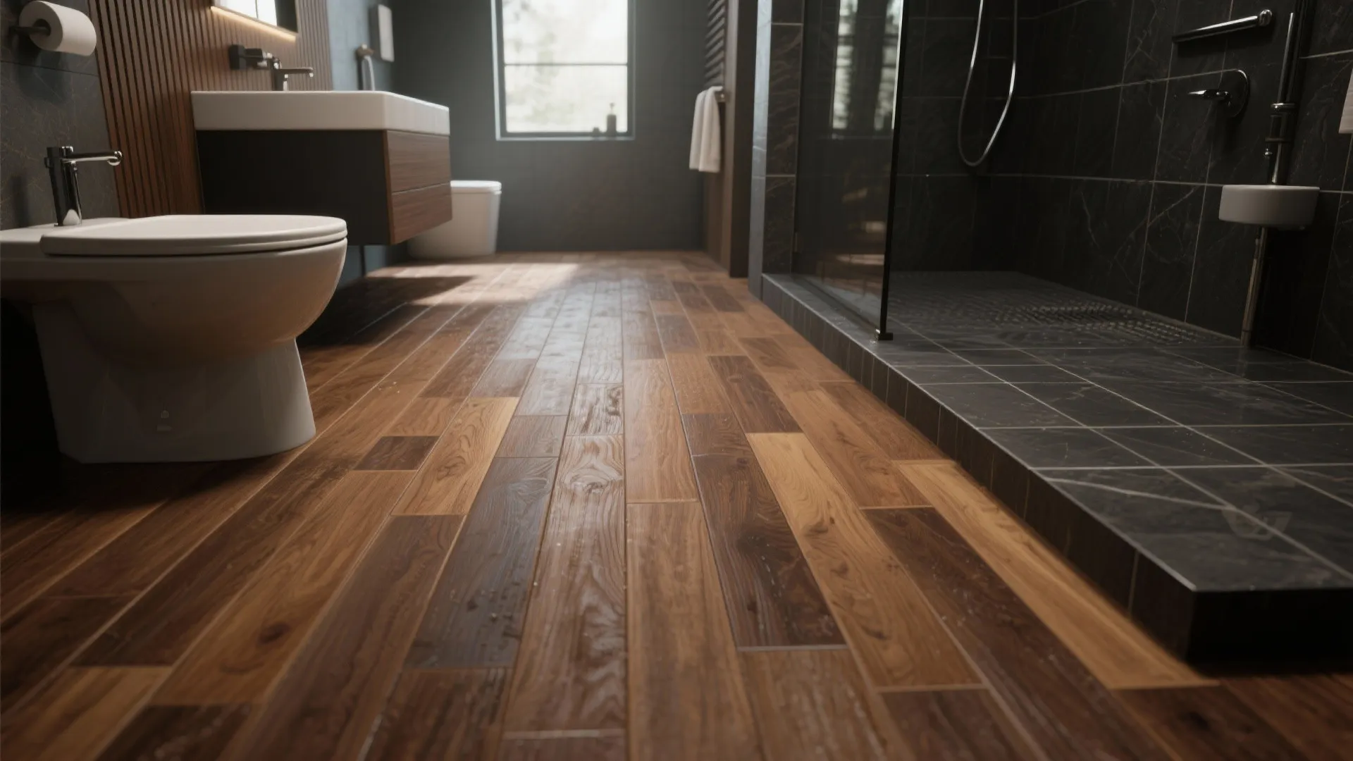 4. Strong Flooring Choices: Wide Planks or Large Format Tile