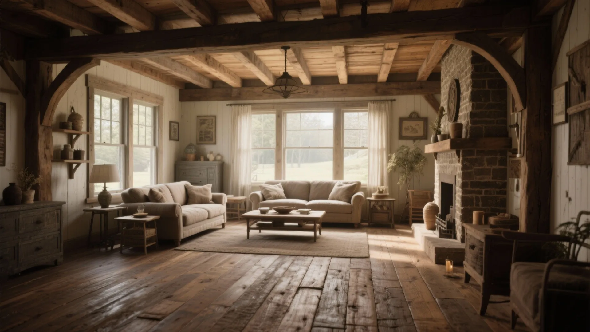 4. Wide Plank Rustic Charm