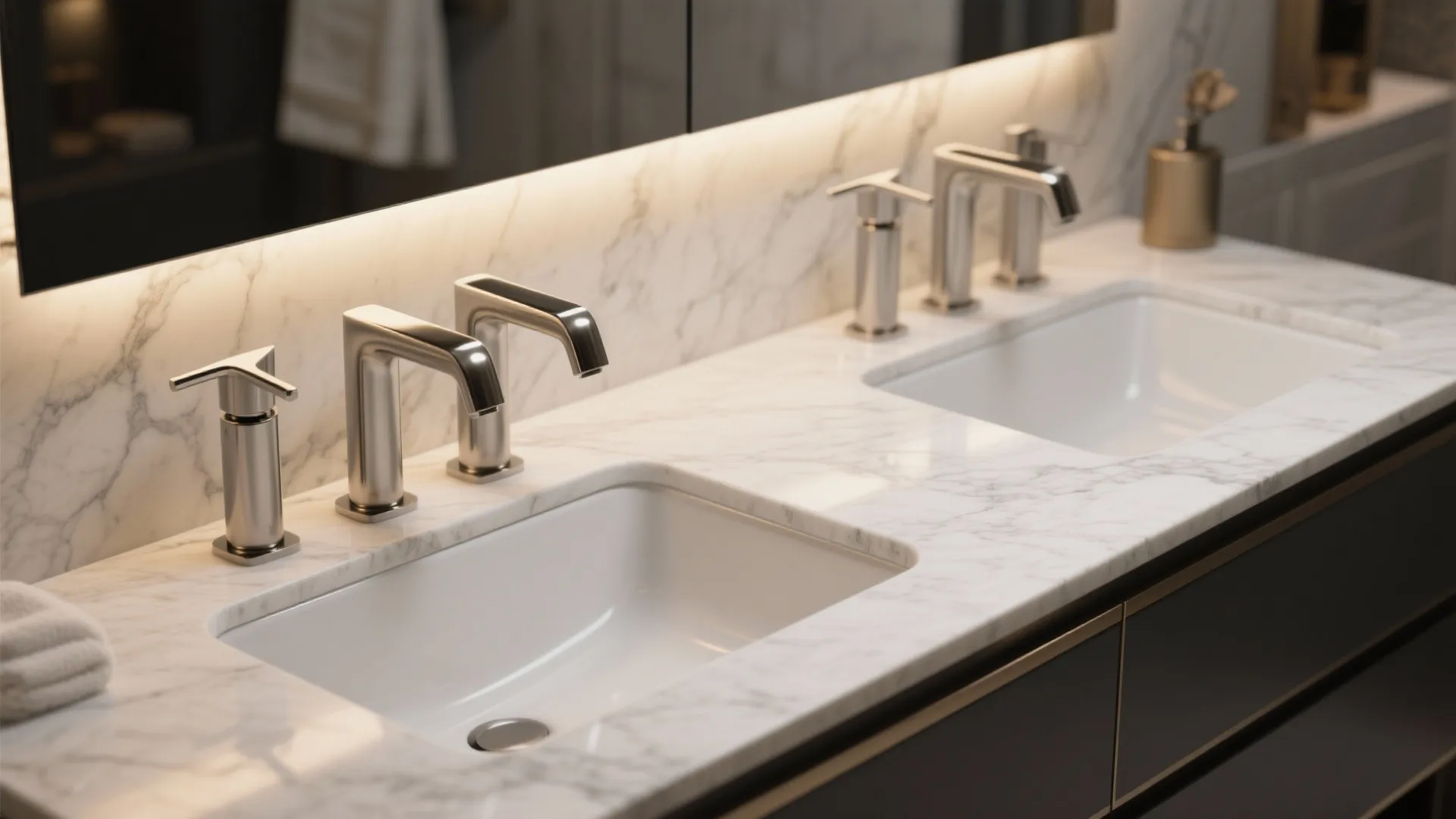 2. Widespread Deck Faucet with Angular Spouts