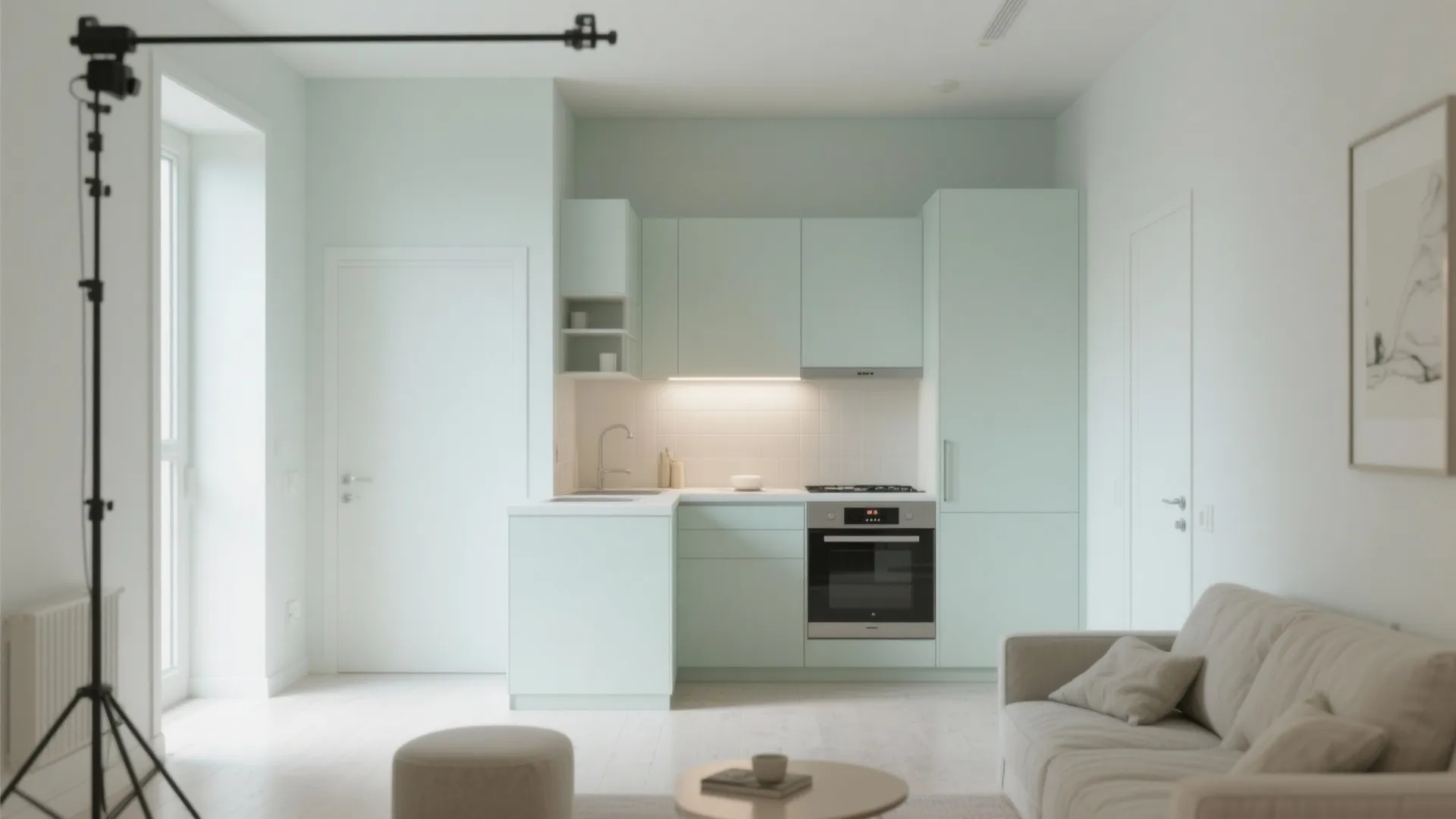 2. Soft Willow Monochrome in a Studio