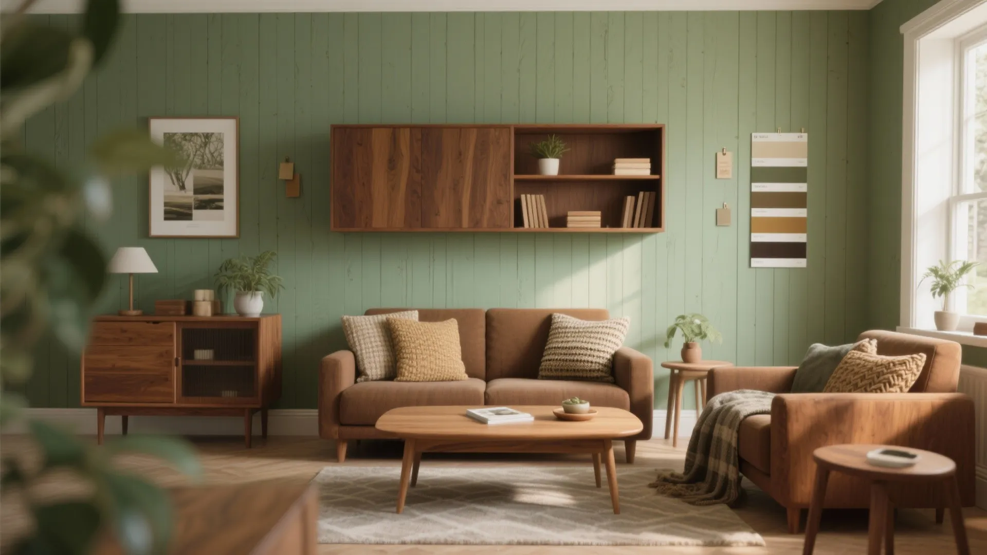 3. Willow with Warm Wood Accents