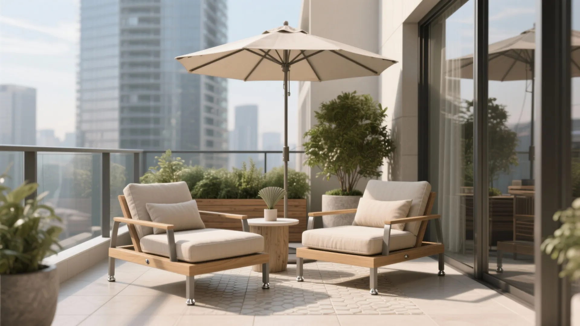 Wind-smart low seating and tether points