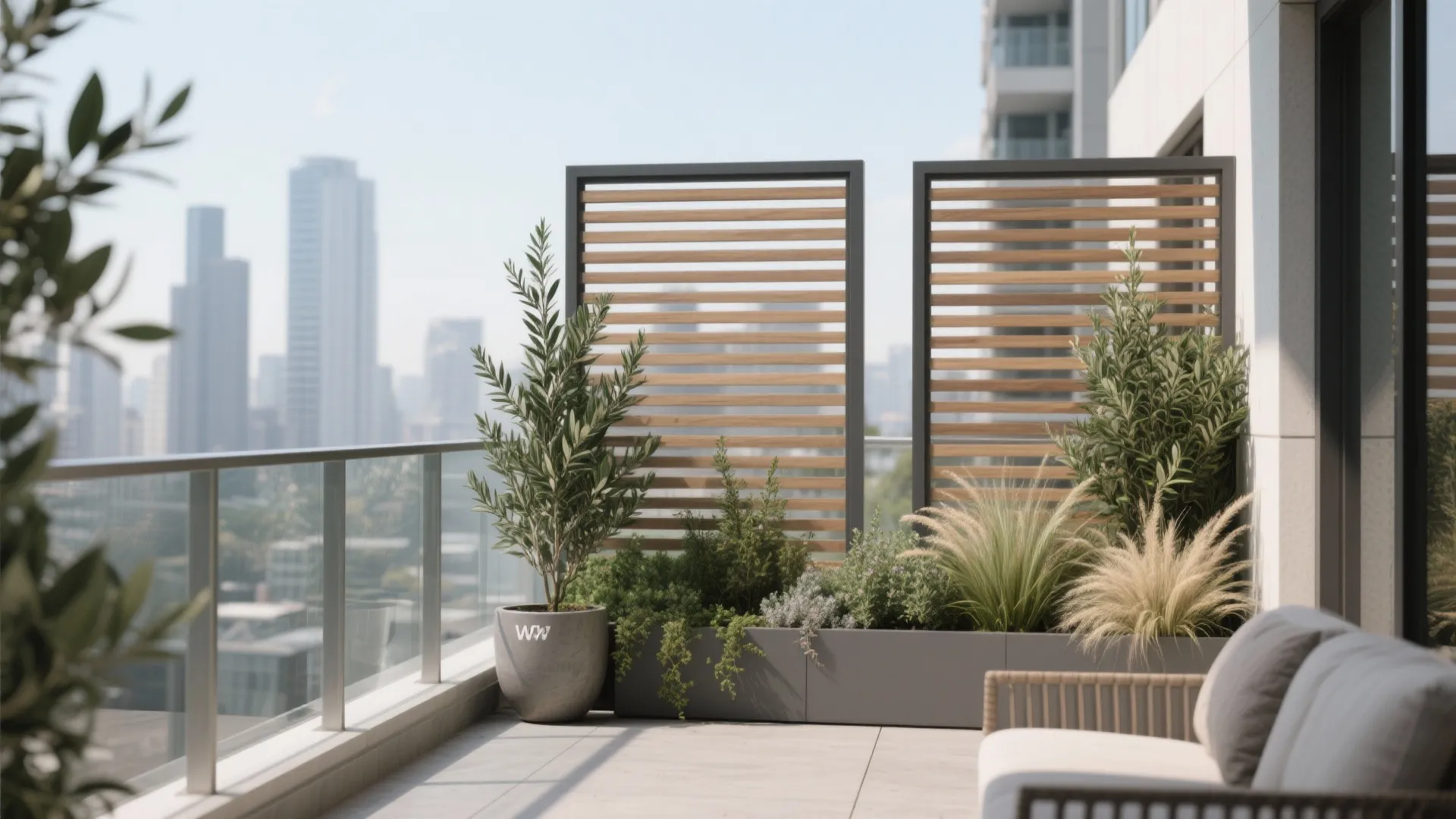 Wind-smart screening with airy structure