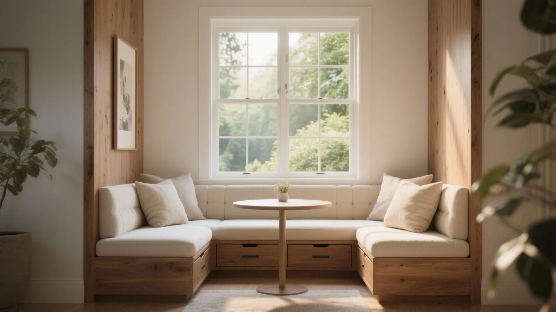 5. Window nook with built-in banquette