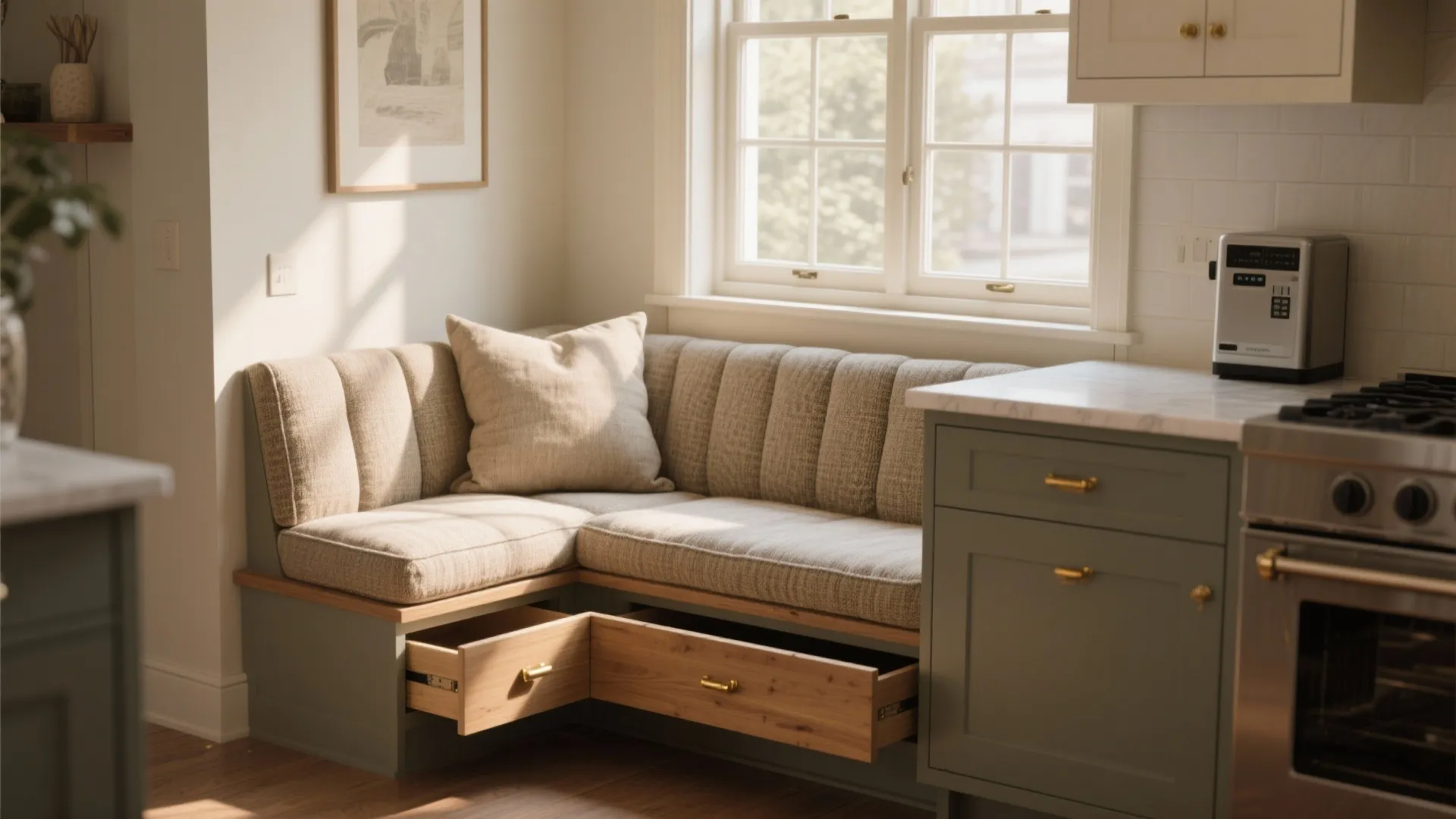 1. Window banquette with hidden storage