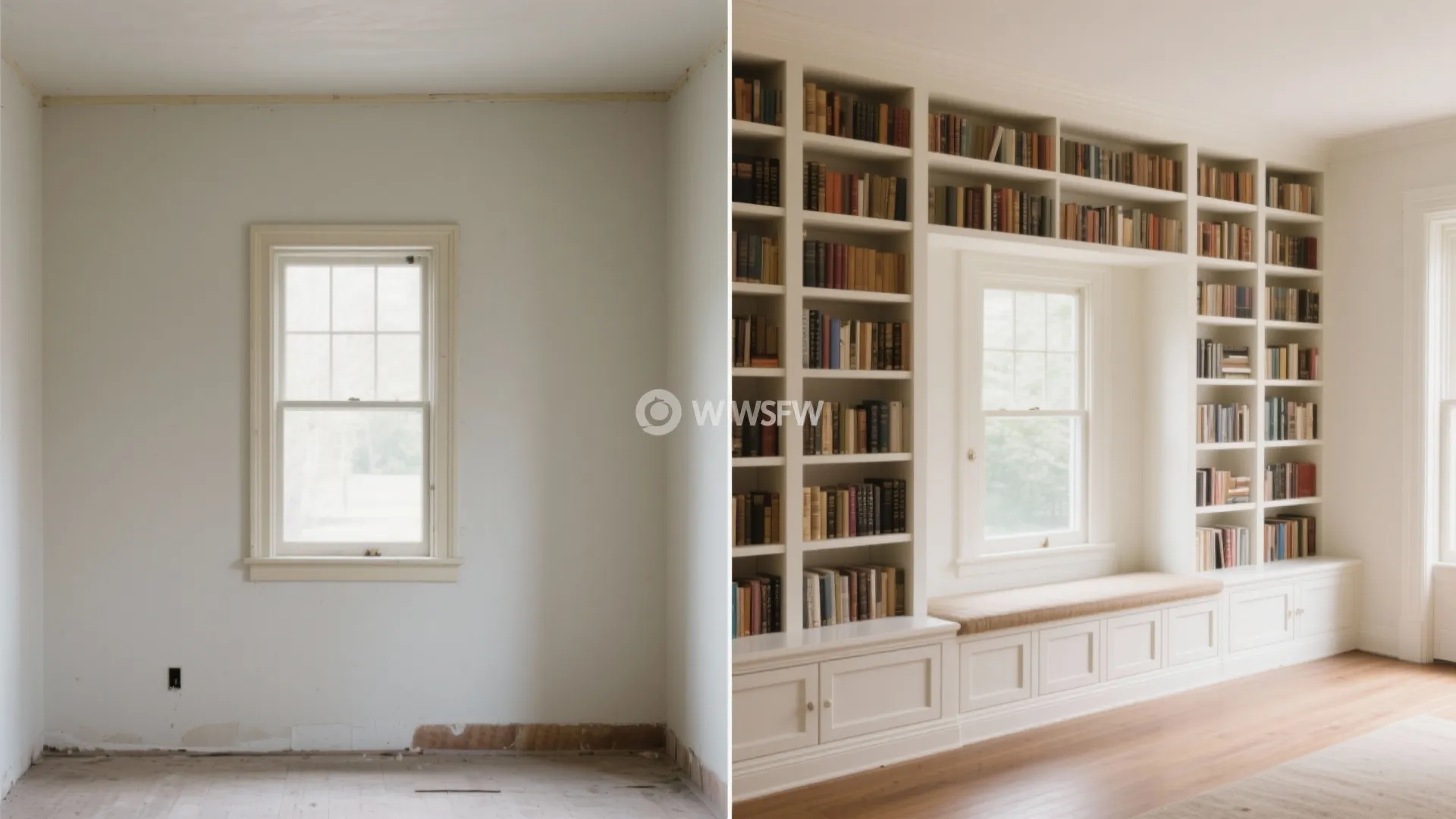 Bookcases That Frame Windows and Doorways