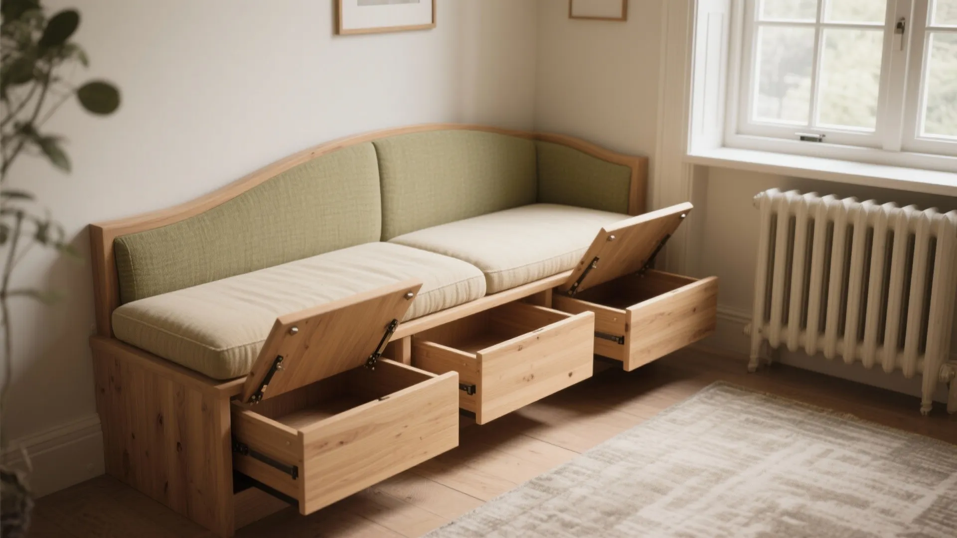 Idea 5: Built-in window bench with hidden storage