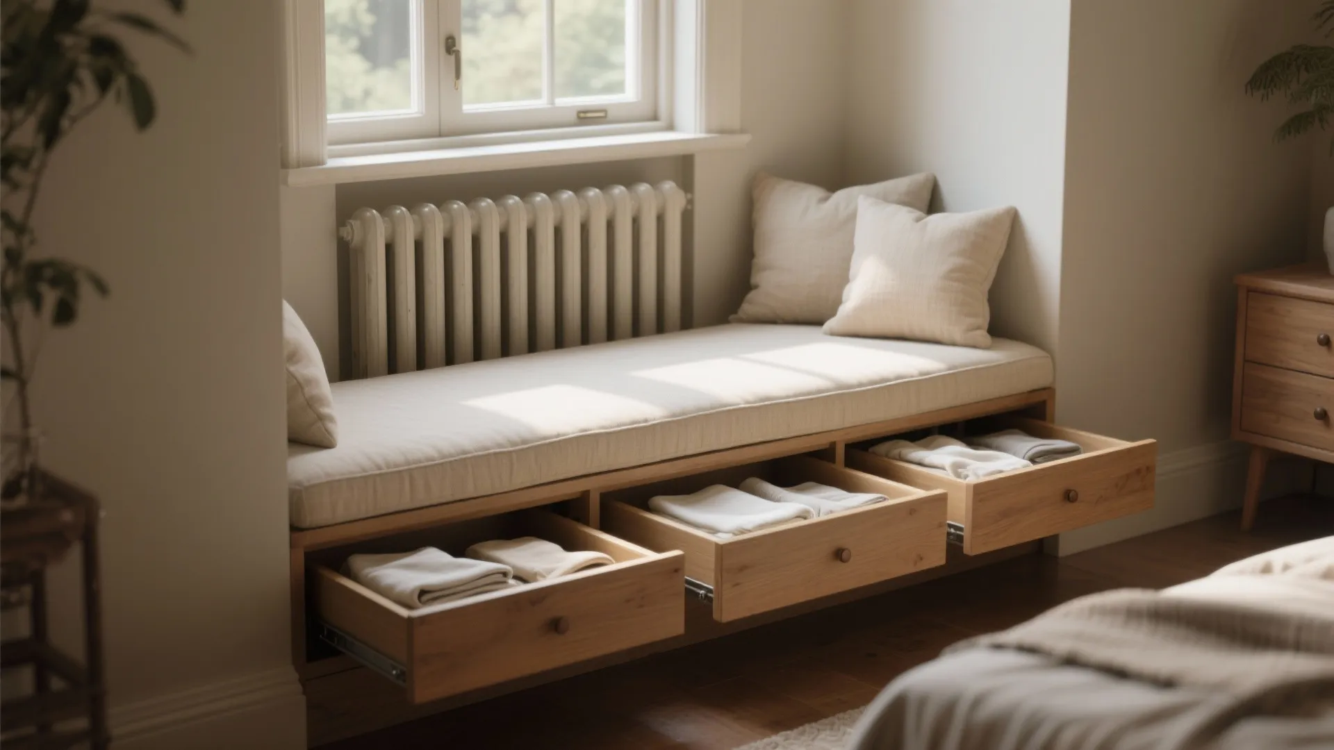 Under-Window Low Dresser Bench