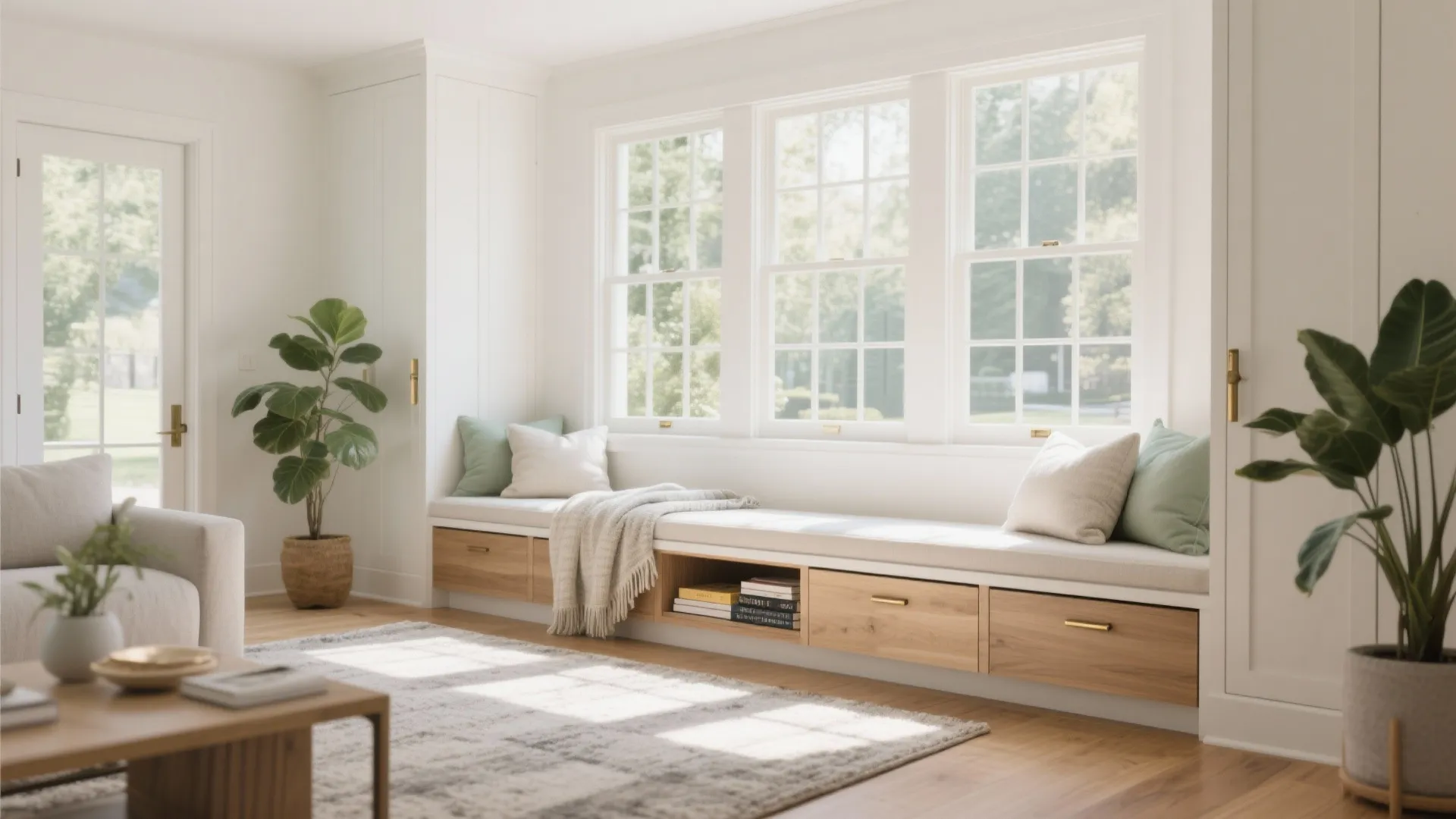 Built-In Window Bench with Storage: Seating, Sun, and Stash
