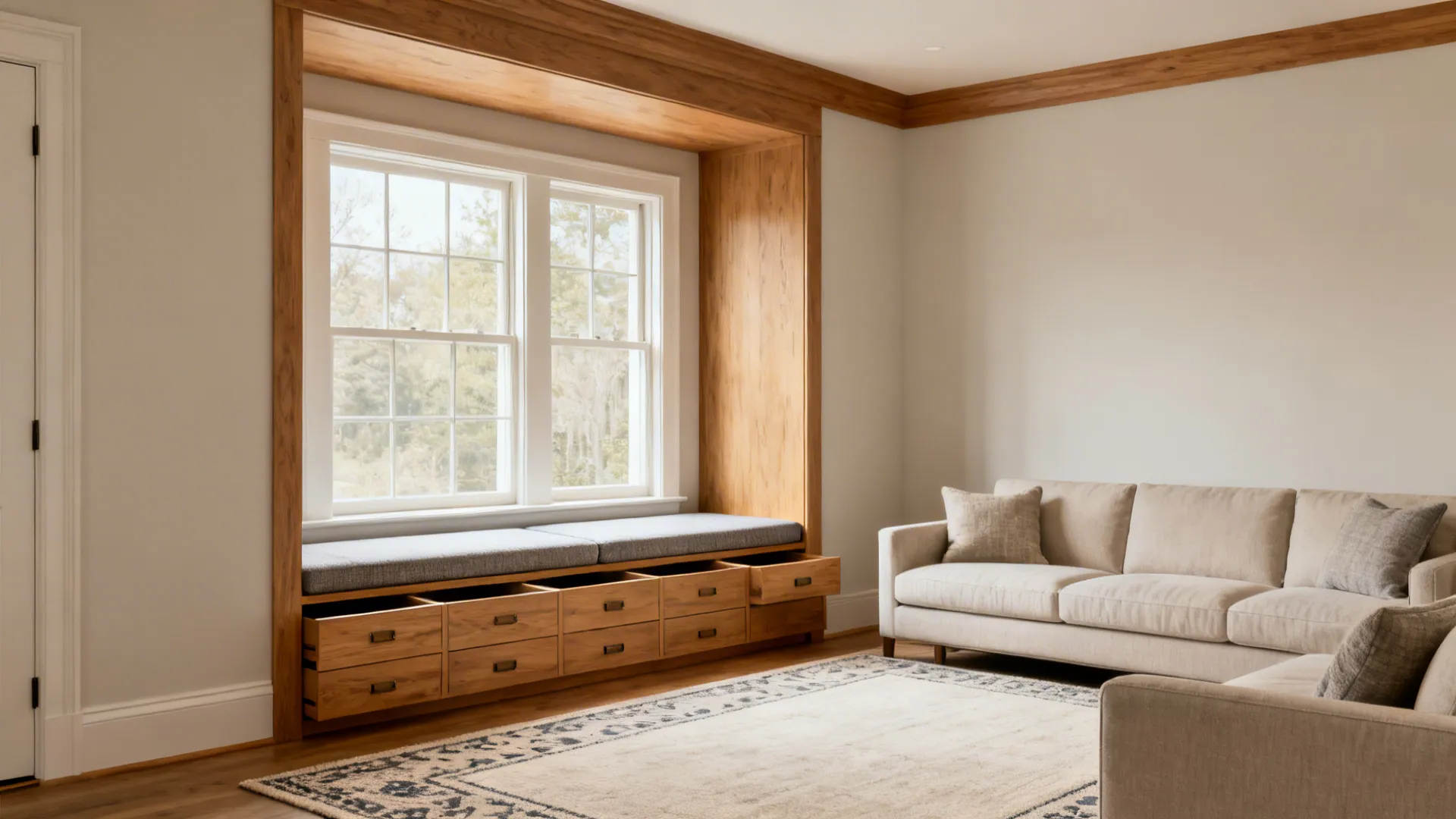 Idea 5: Built-in Window Nook and High-Impact Rug Plan