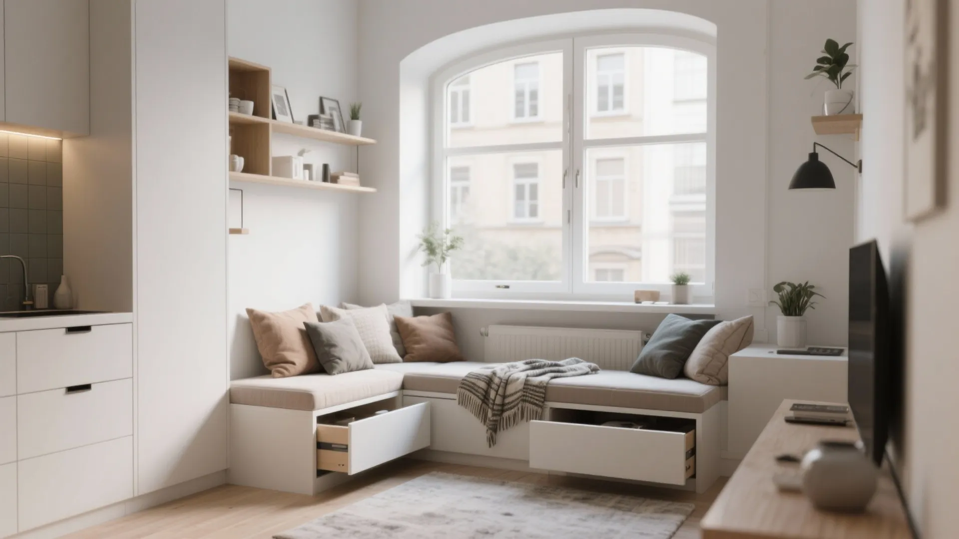 2. Window Bench with Storage