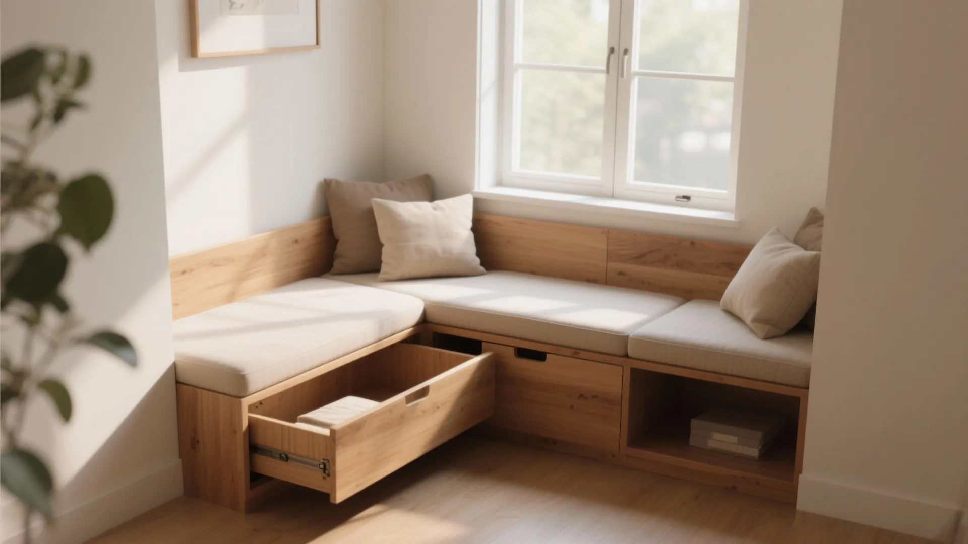 1. Built-in Seating with Hidden Compartments