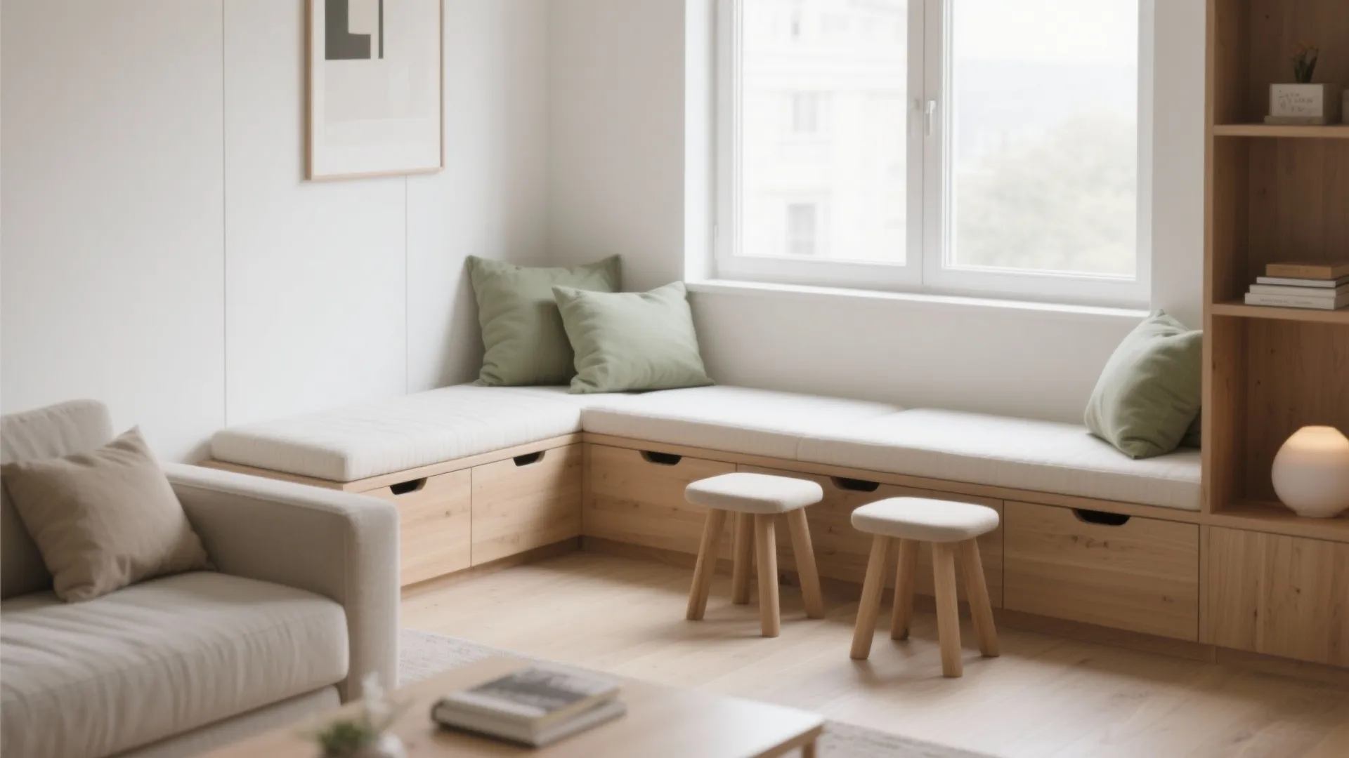 Bench + Storage Under the Window