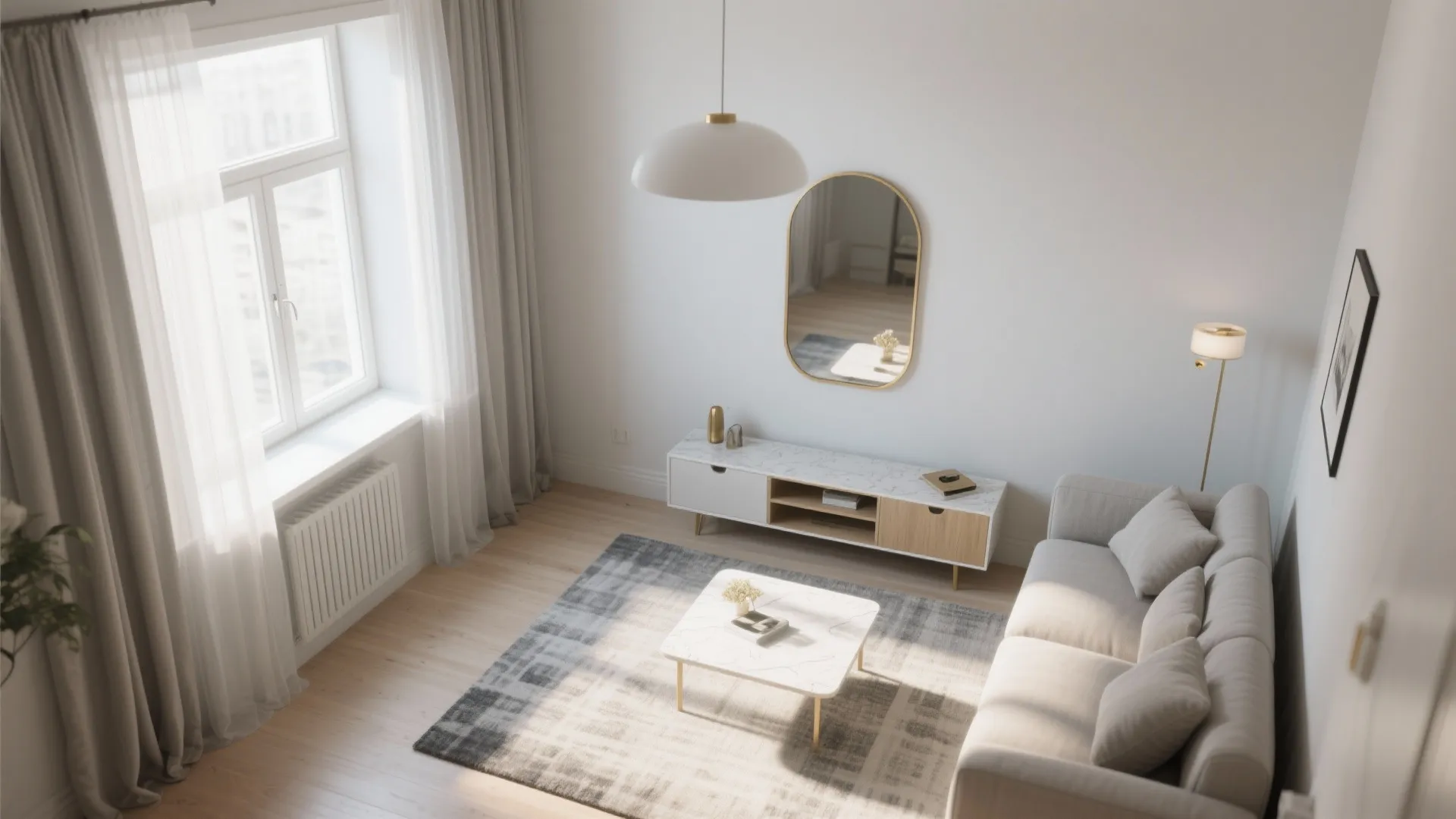 Mirror Opposite or Adjacent to a Window for Daylight Bounce