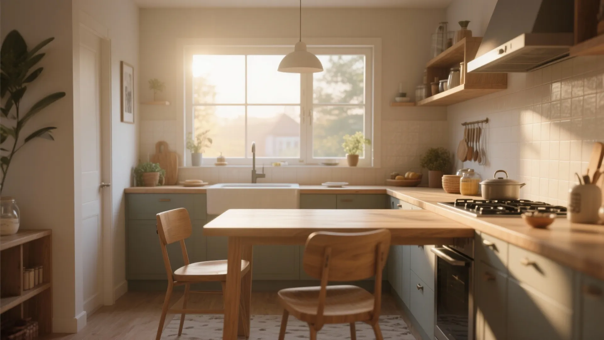 6. Built-In Table Under the Window