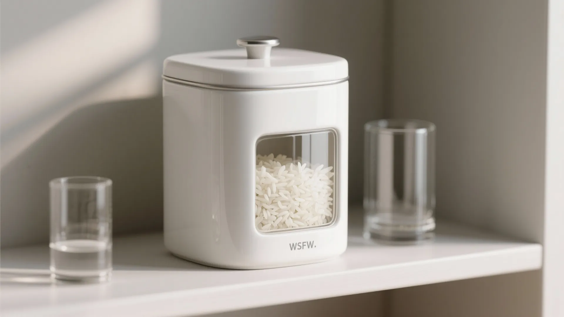 4. Transparent Window White Canisters