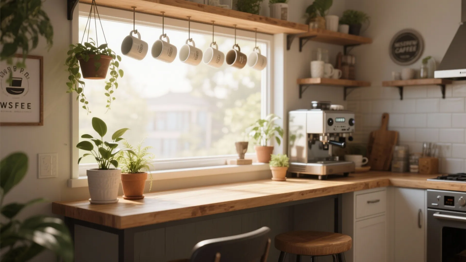 3. Window-Side Coffee Bar