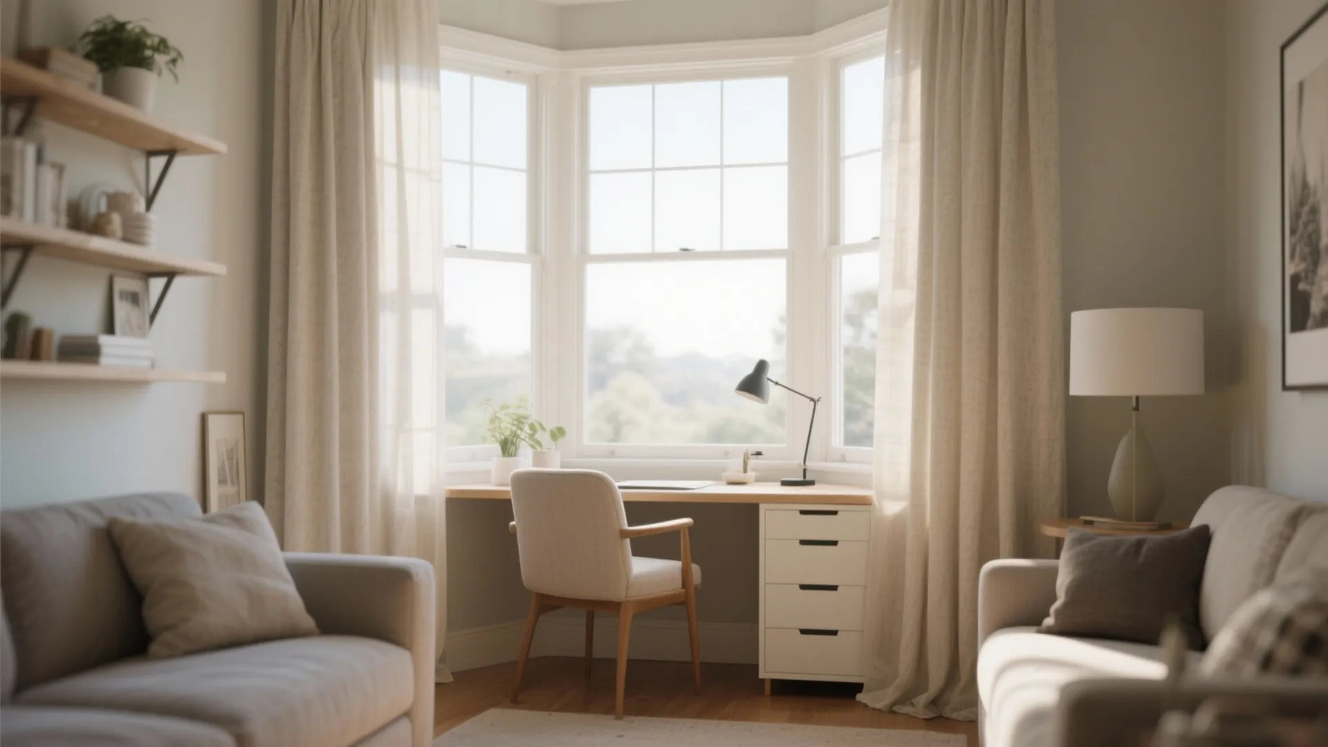 7. Cozy Window Desk Nook