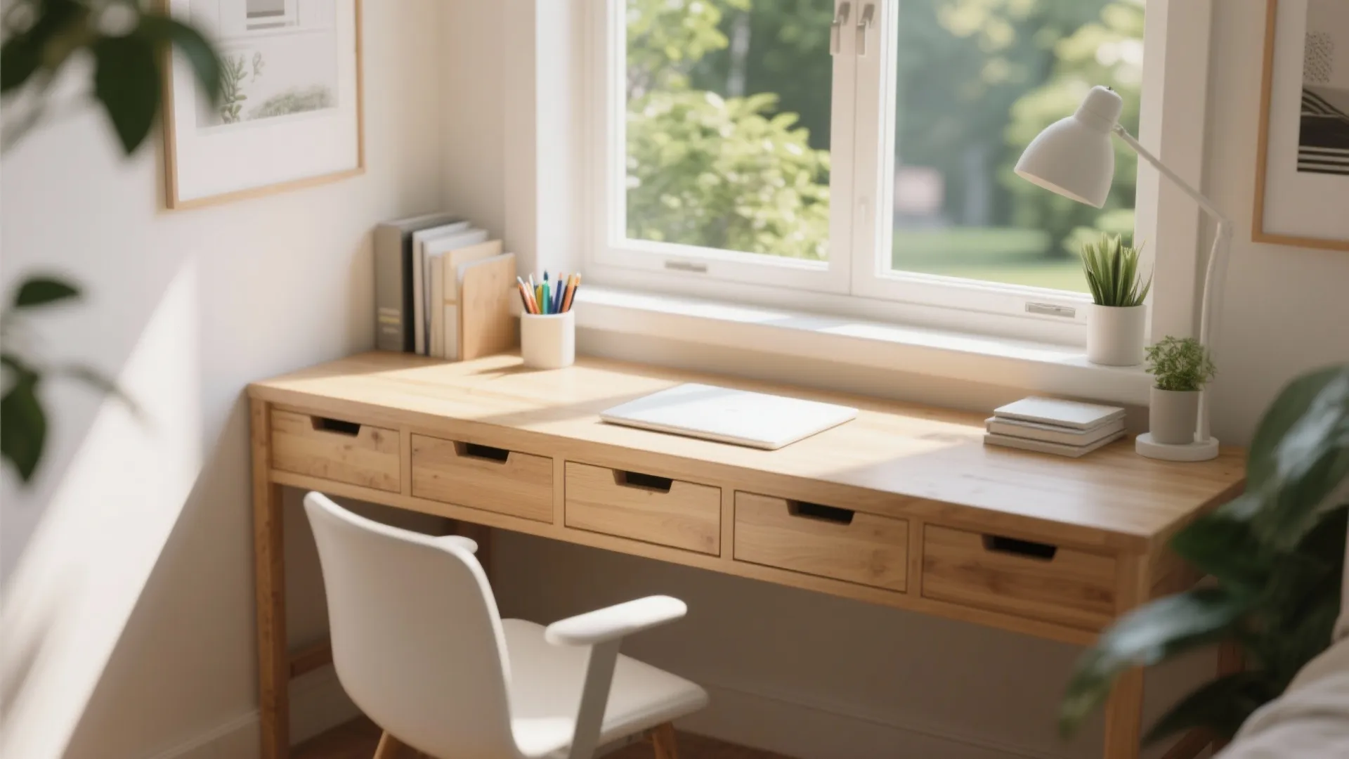 5. Window Desk with Storage