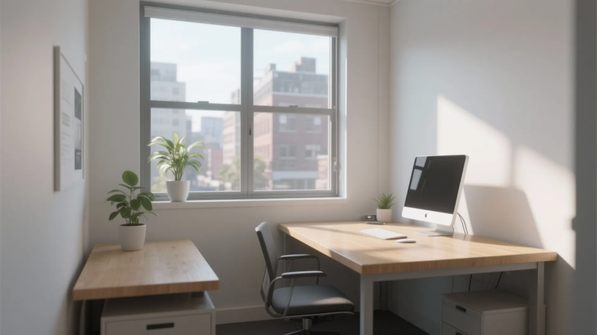 5. Window-Facing Solo Desks