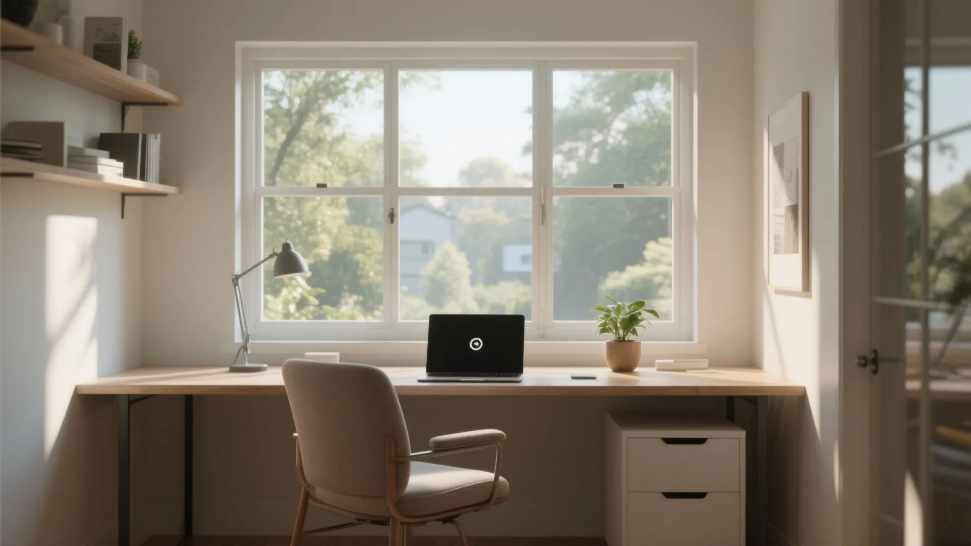 3. Window-Facing Desk