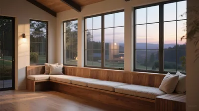 Modern Window Seat Nook with Rural Views