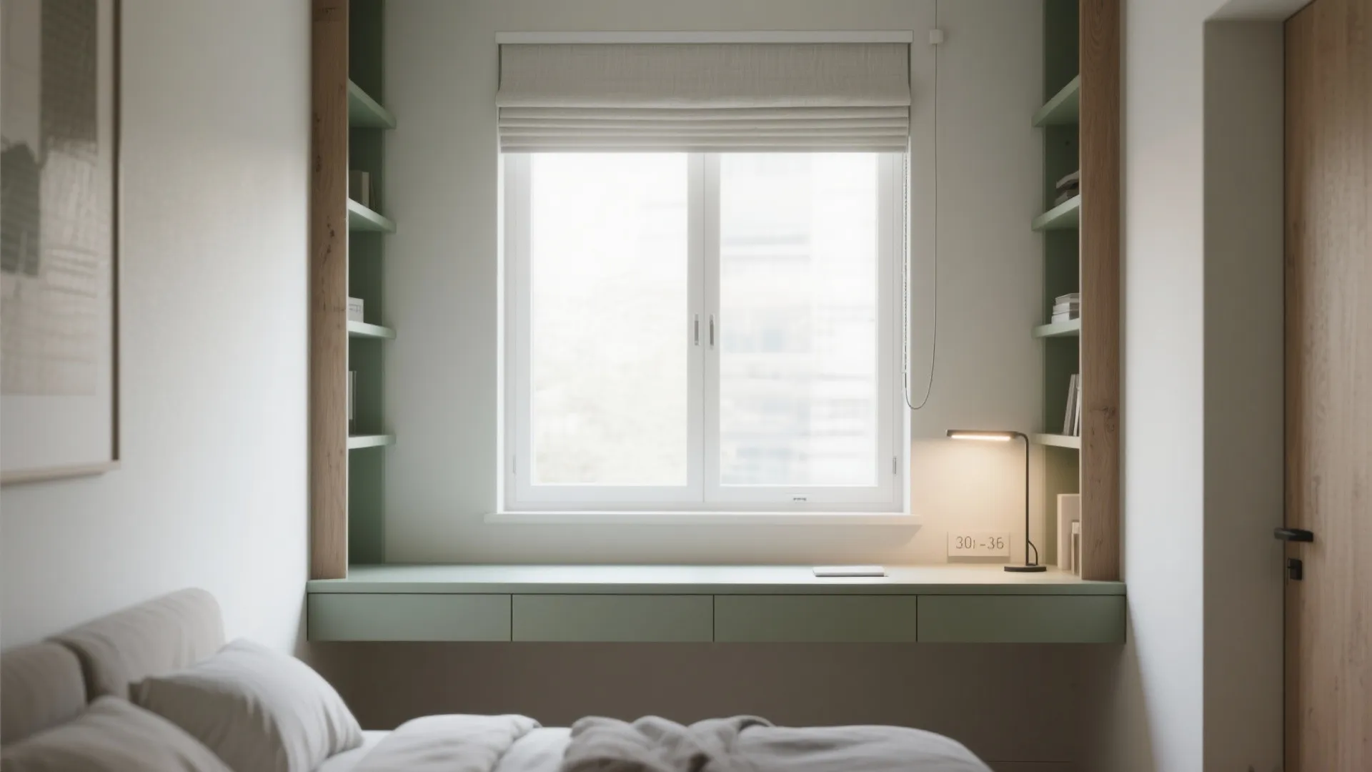 Window Ledge Desk With Daylight Shelving