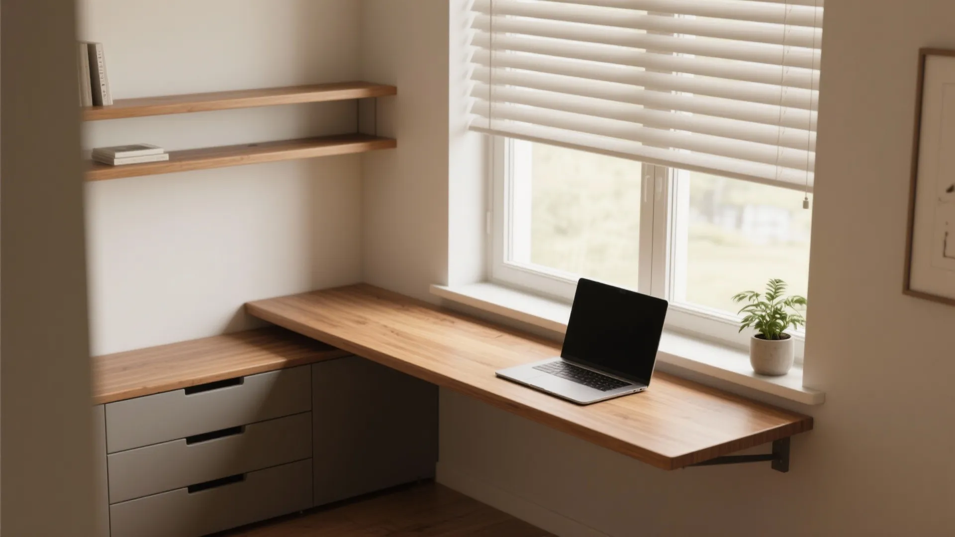 1. Window-ledge Floating Desk