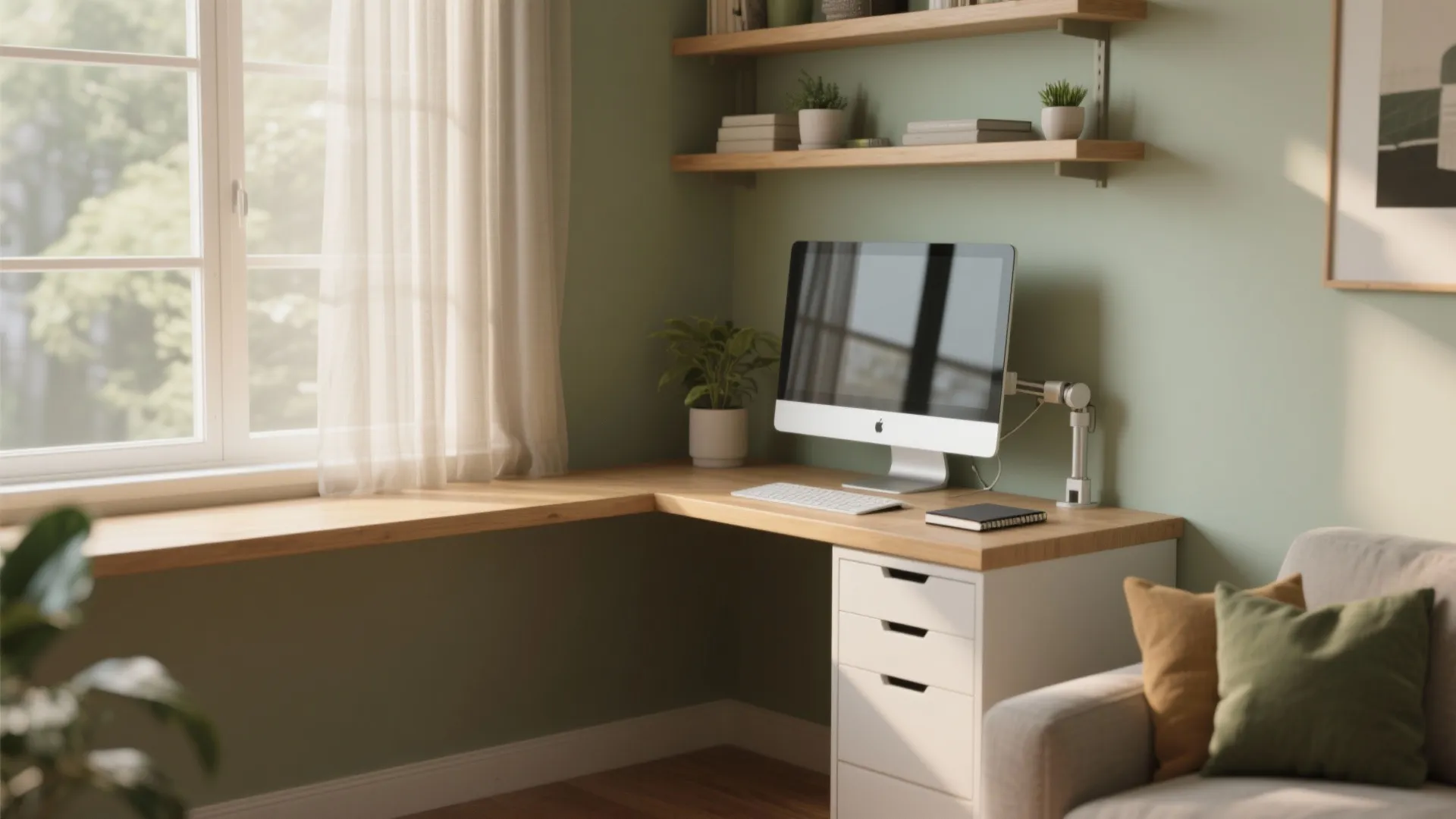 1. Window-ledge desk: use the light