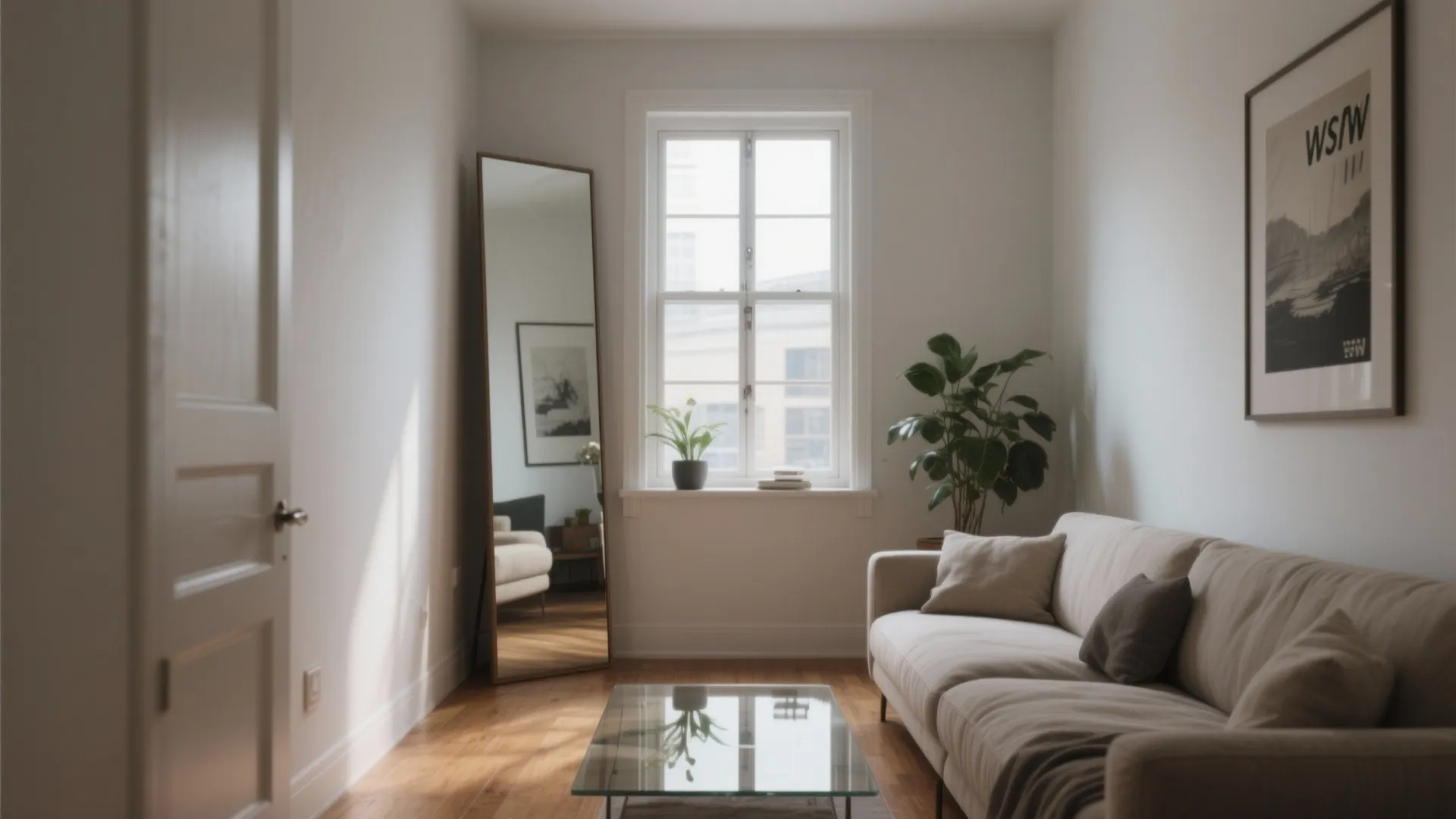 1. Window-style full-length mirror