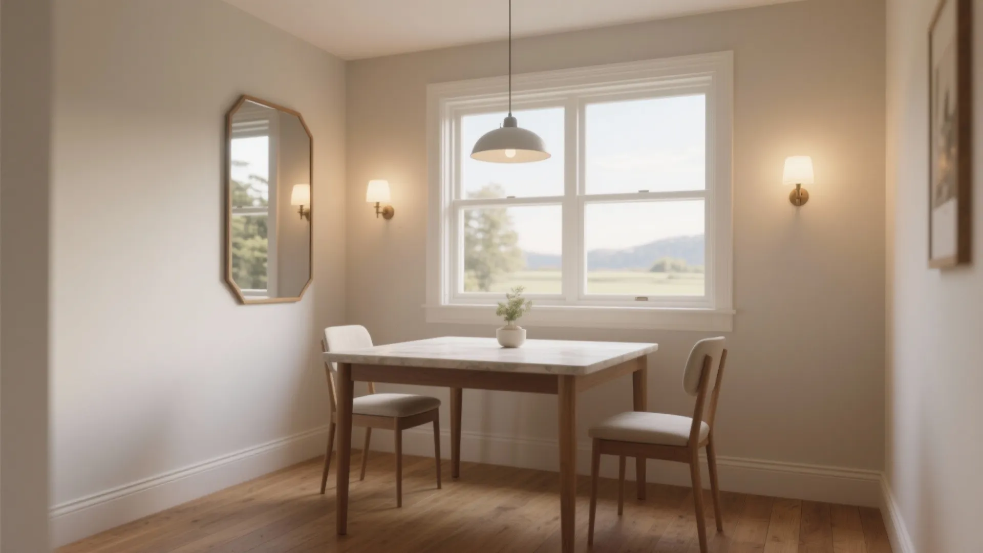 3. Use a half-length or window-style mirror to mimic openness