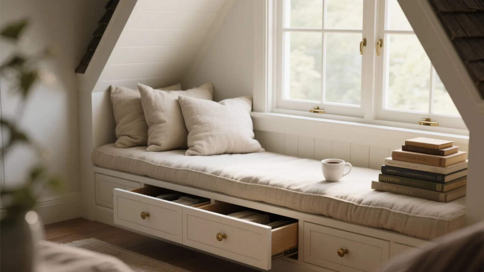 2. Install a window nook for reading and storage