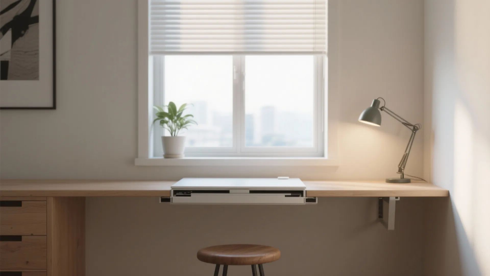 4. Window nook with foldable desktop