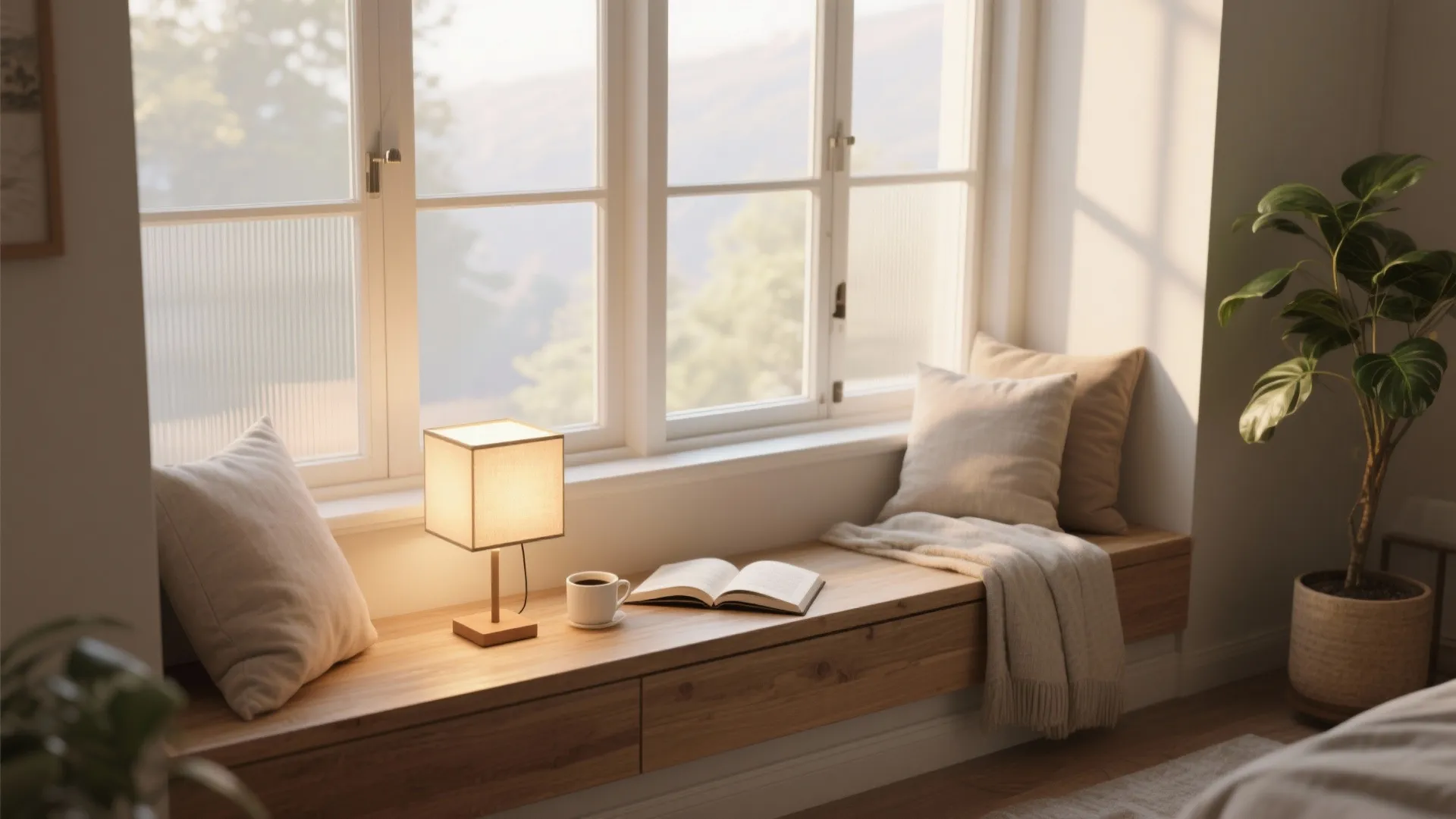 2. Turn a window sill into a mini reading nook