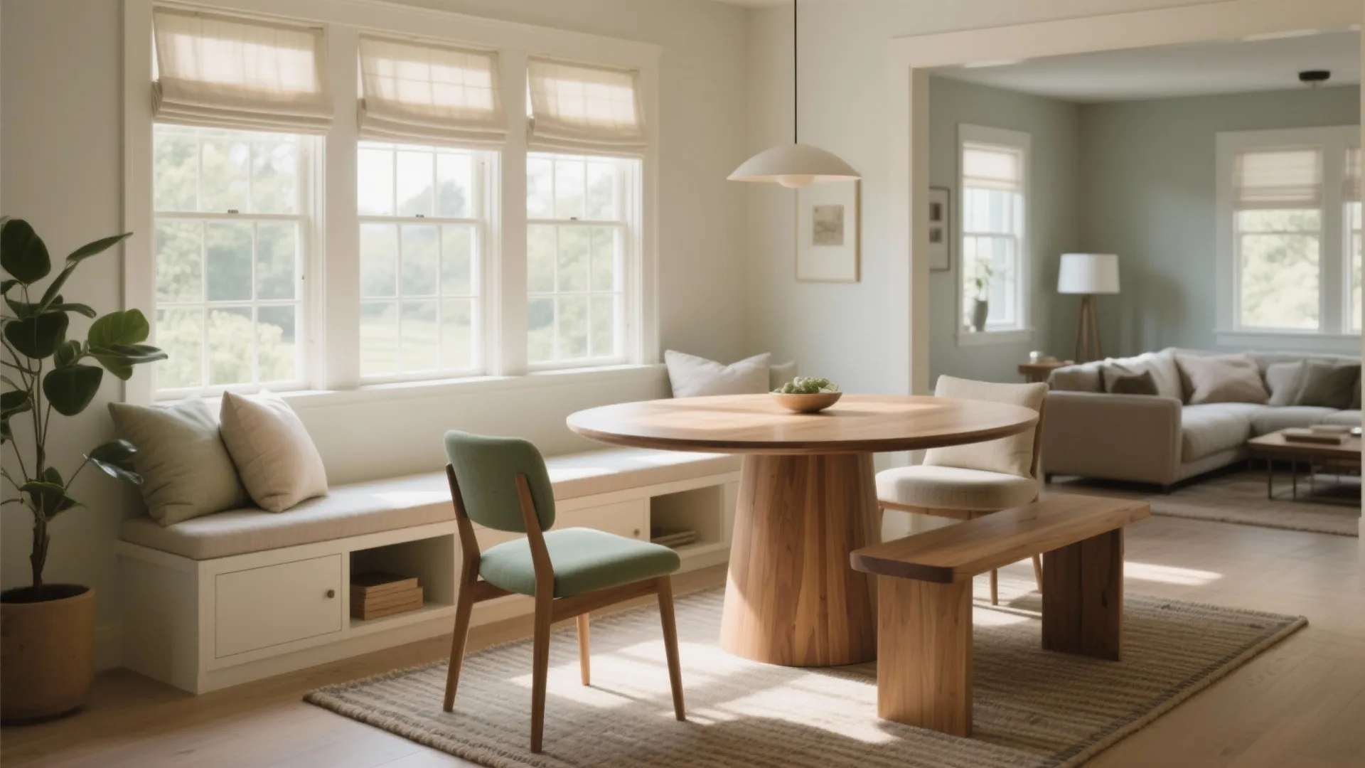 4) Window Bench + Slim Oval Top