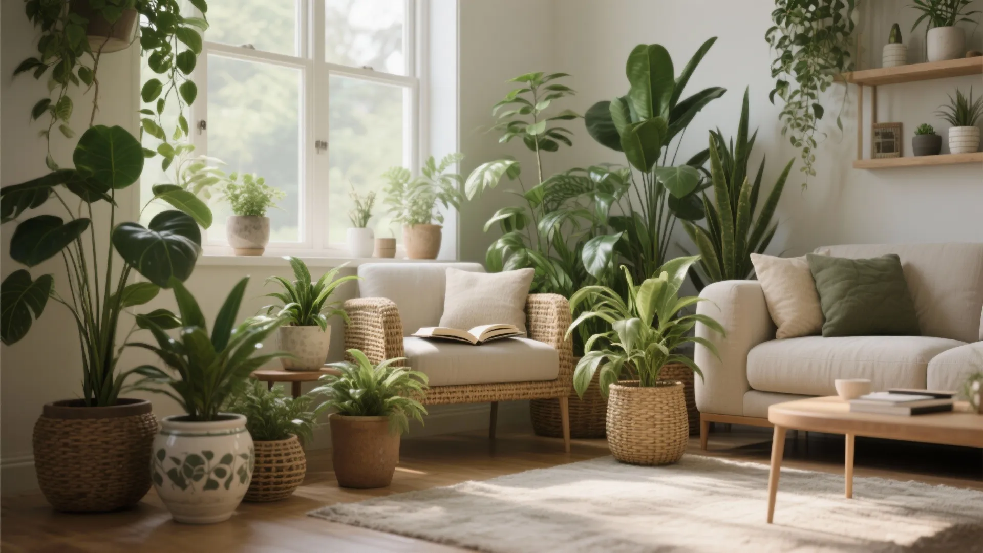 5. Mixed Plant Clusters Near Windows