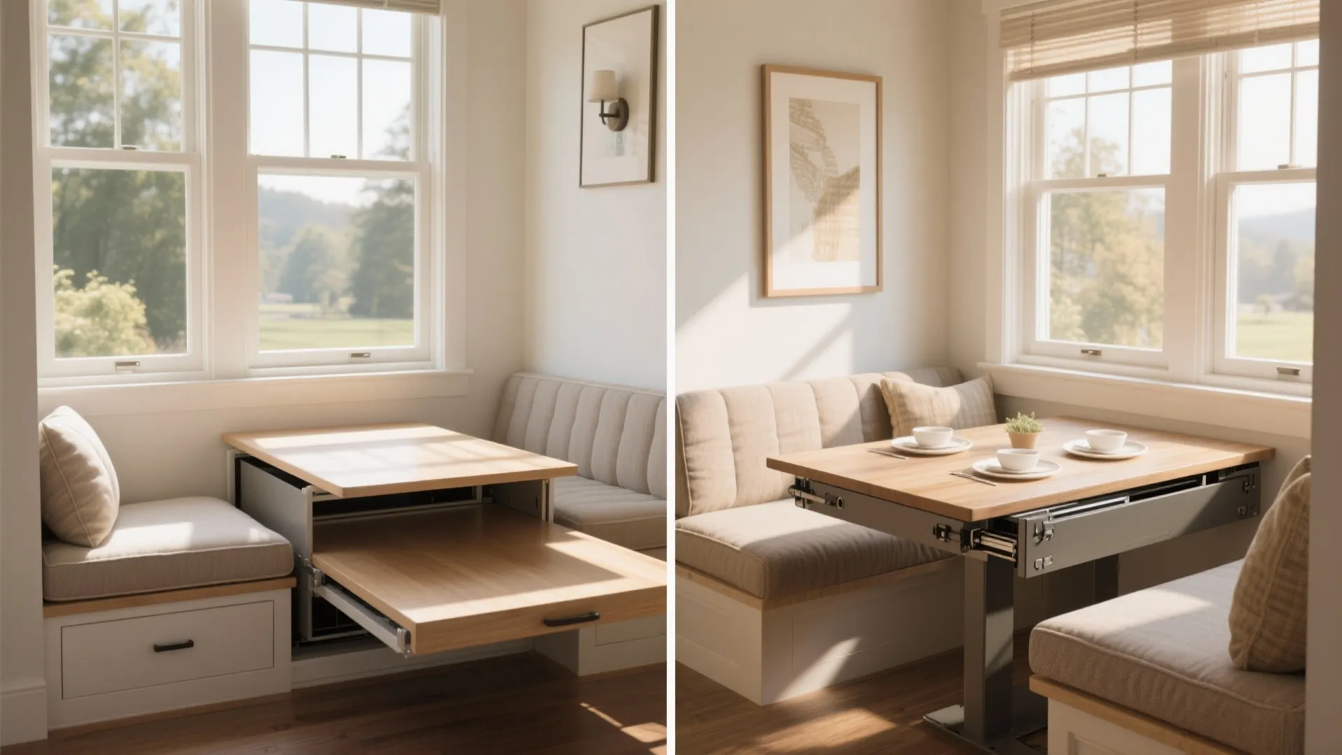 Window Seat with Pull-Out Table