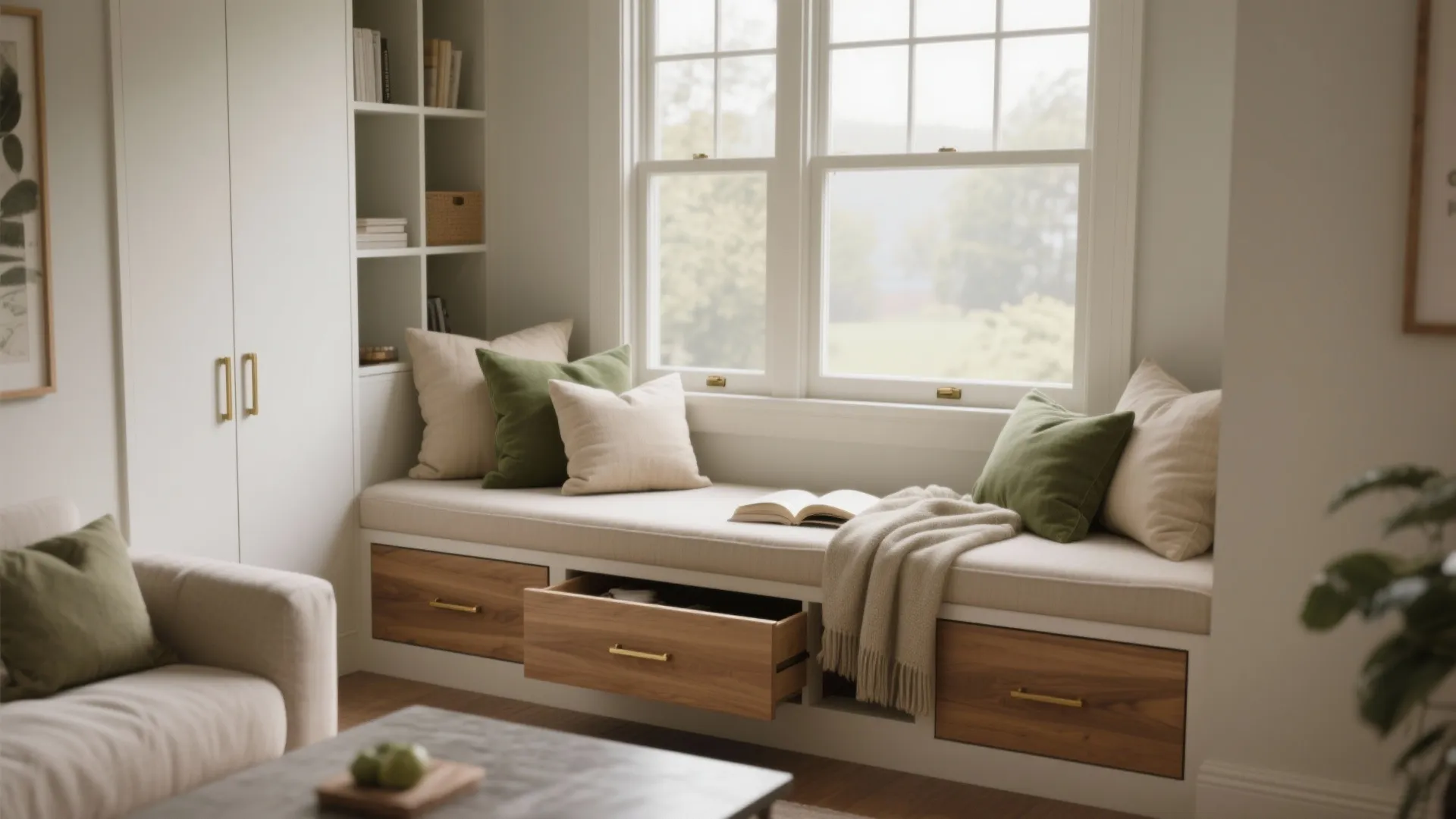 4. Create a window seat with storage