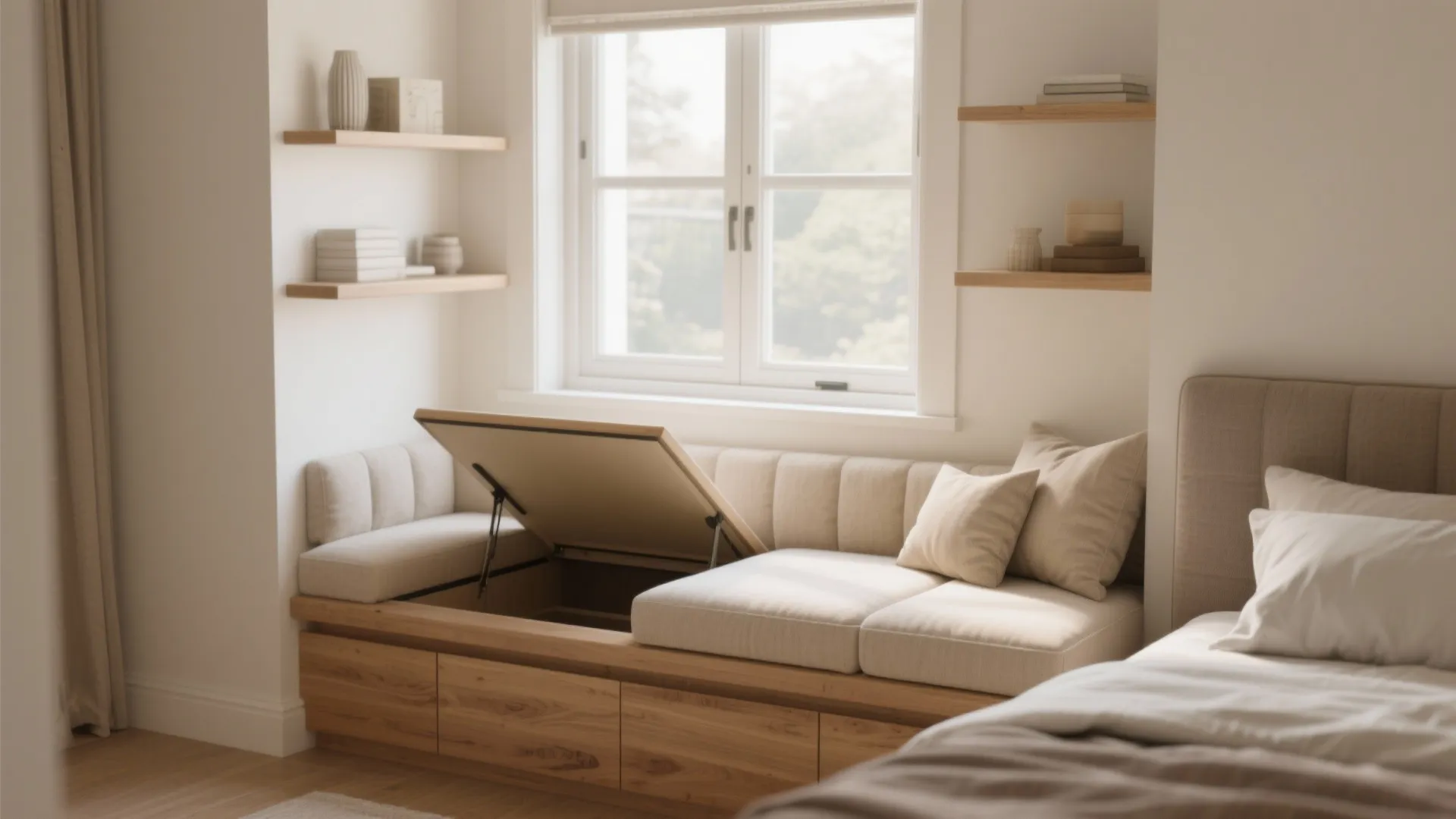 4. Built-in window seat with storage