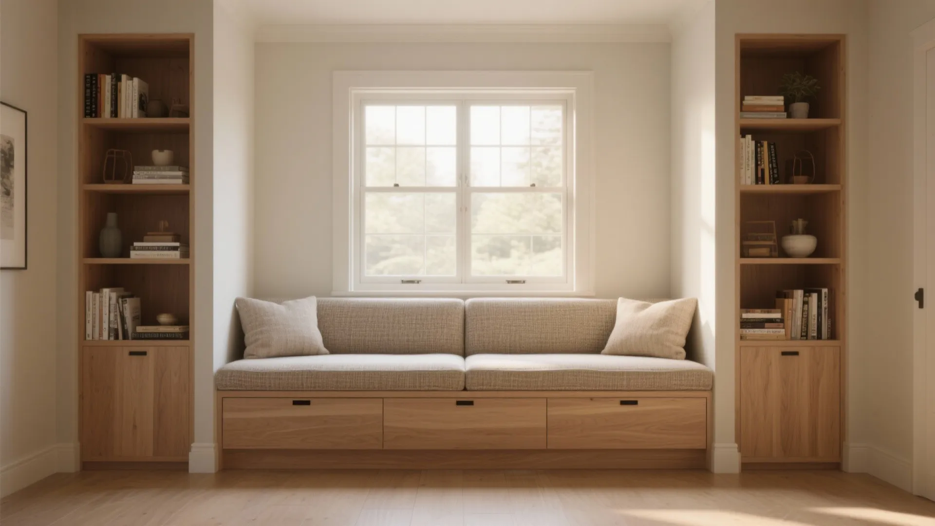 3. Built-in Window Seat Bookcase