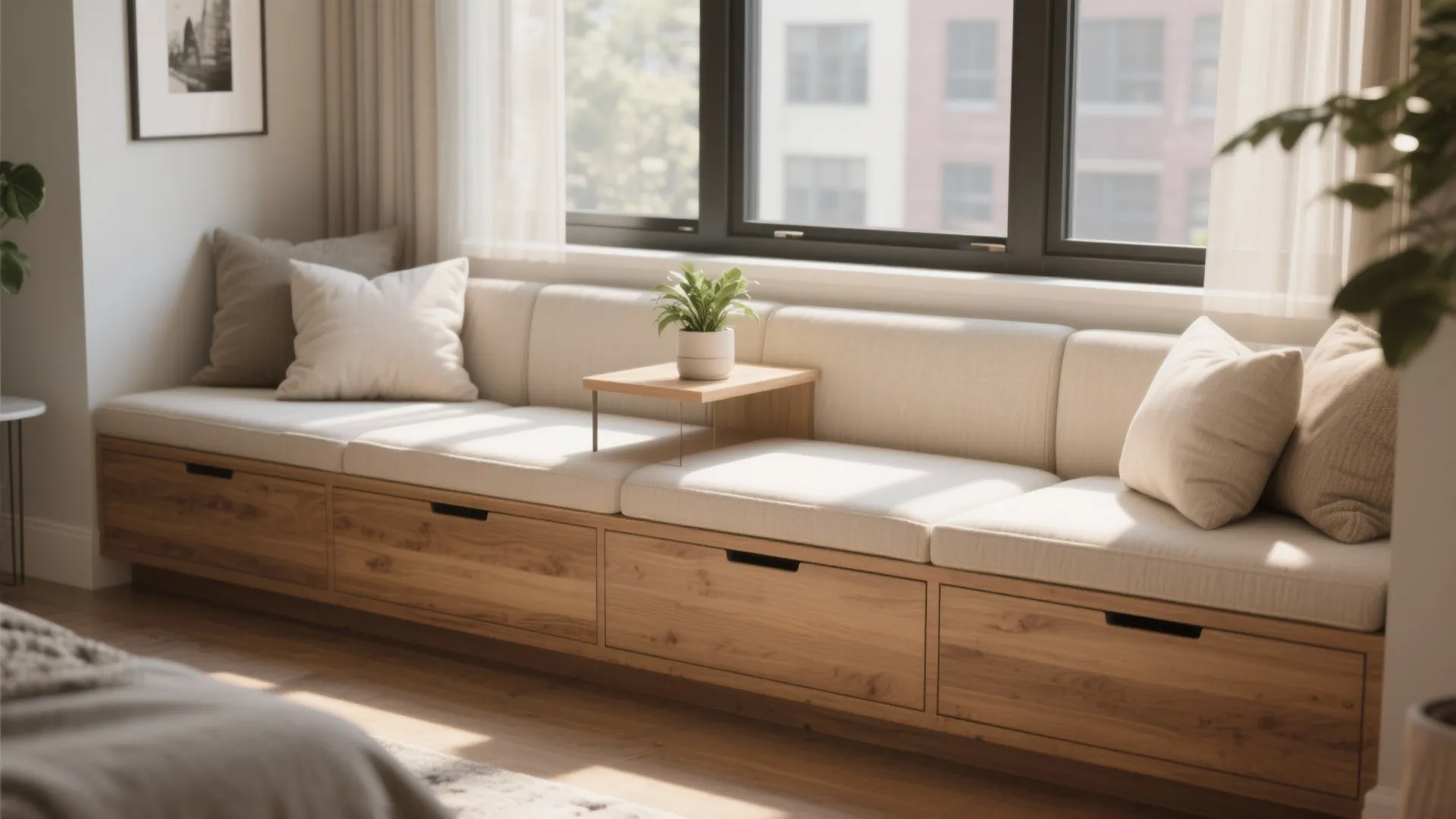 2. Built-in storage and window seats