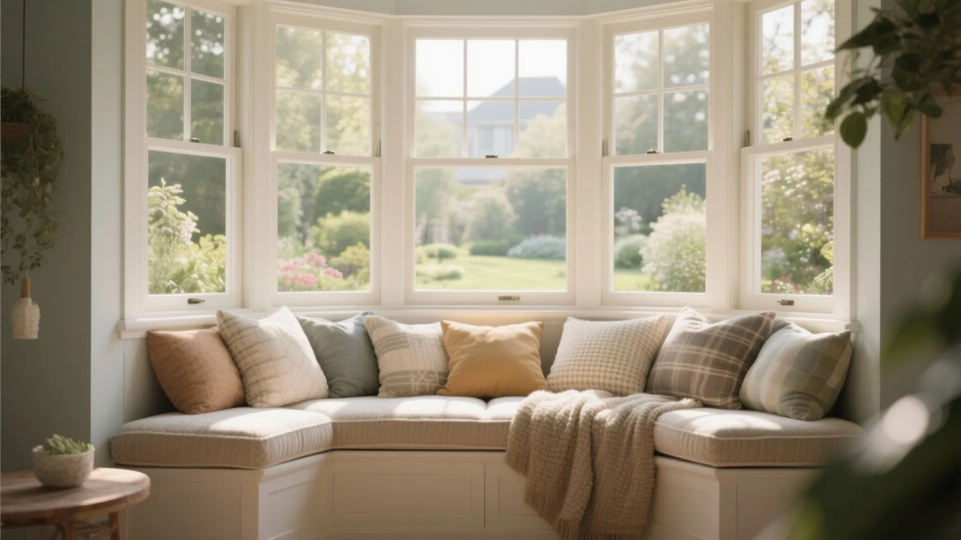 6. Window Seat with Cushions