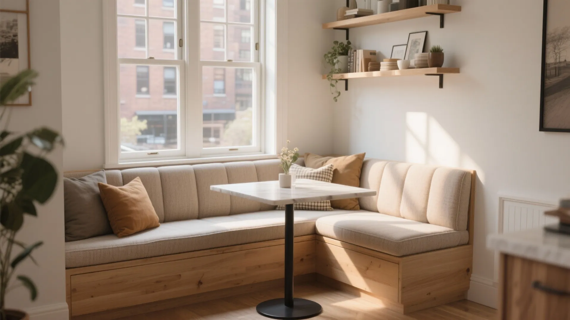 9. Built-in Window Seat Dining