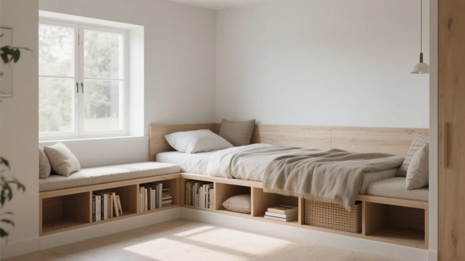 3. Window-seat extension that forms an L