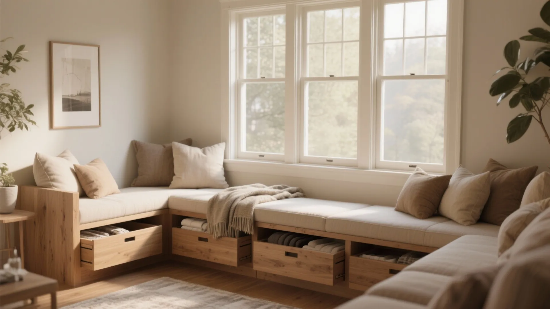 1. Built-in Window Seat Storage