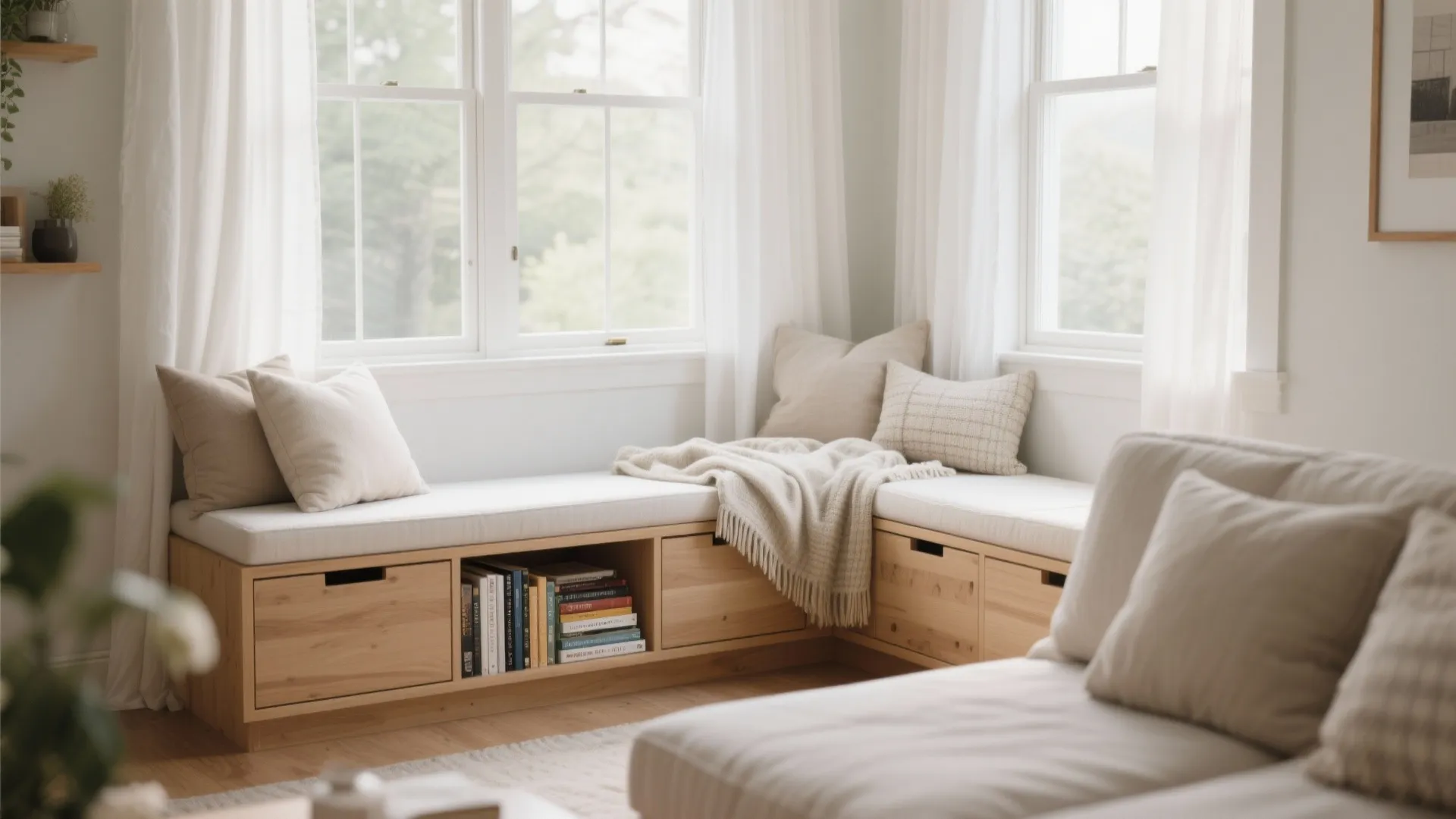 1. Window Seat with Storage