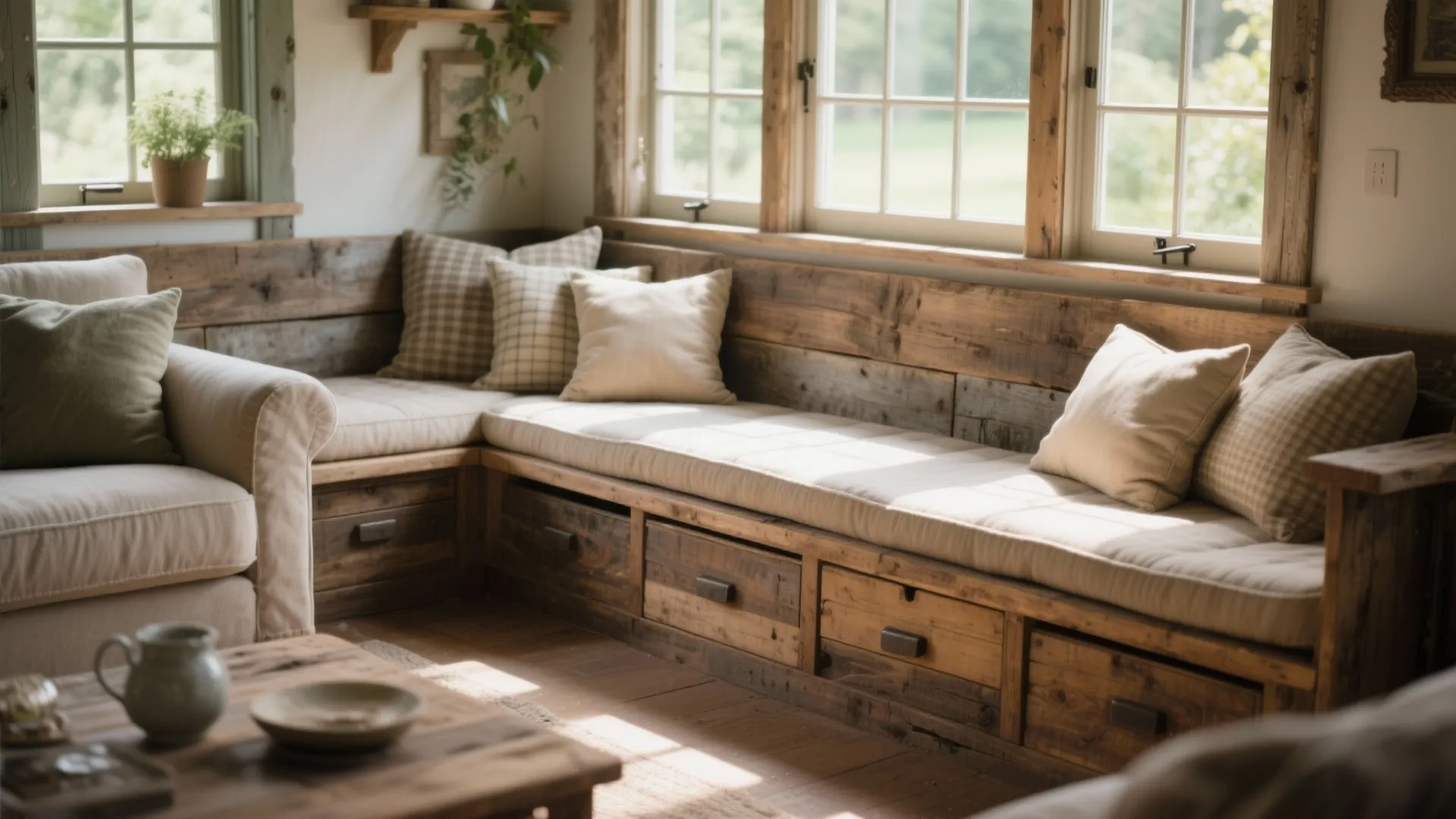 9. Window Seats with Storage