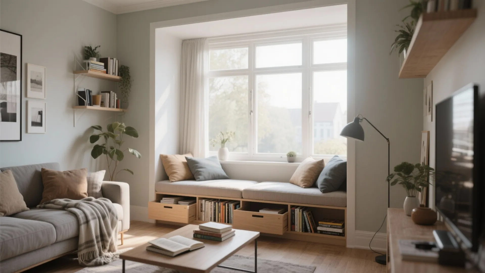 9. Window Seats with Storage